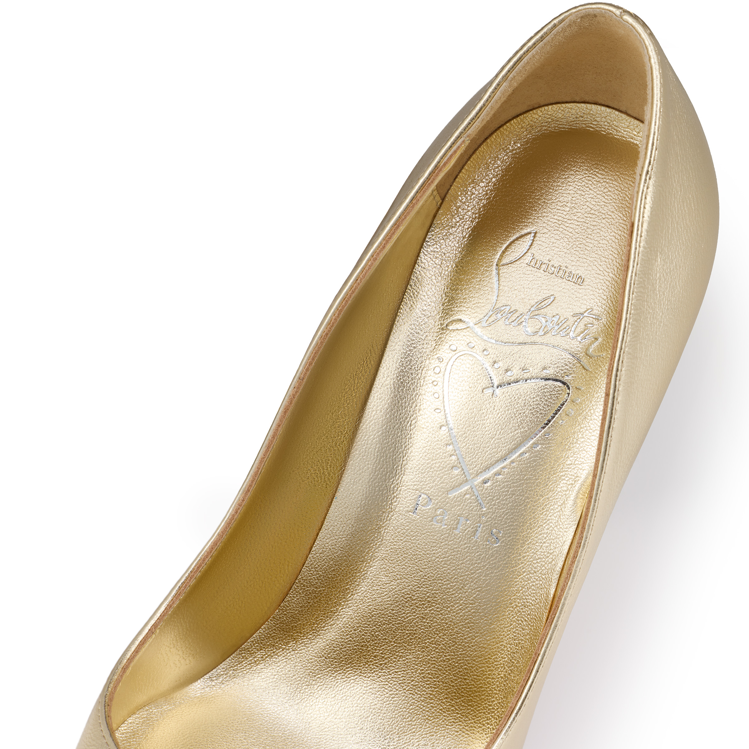 CHRISTIAN LOUBOUTIN Nappa Mamadrague Flats 36 Silver 1541677