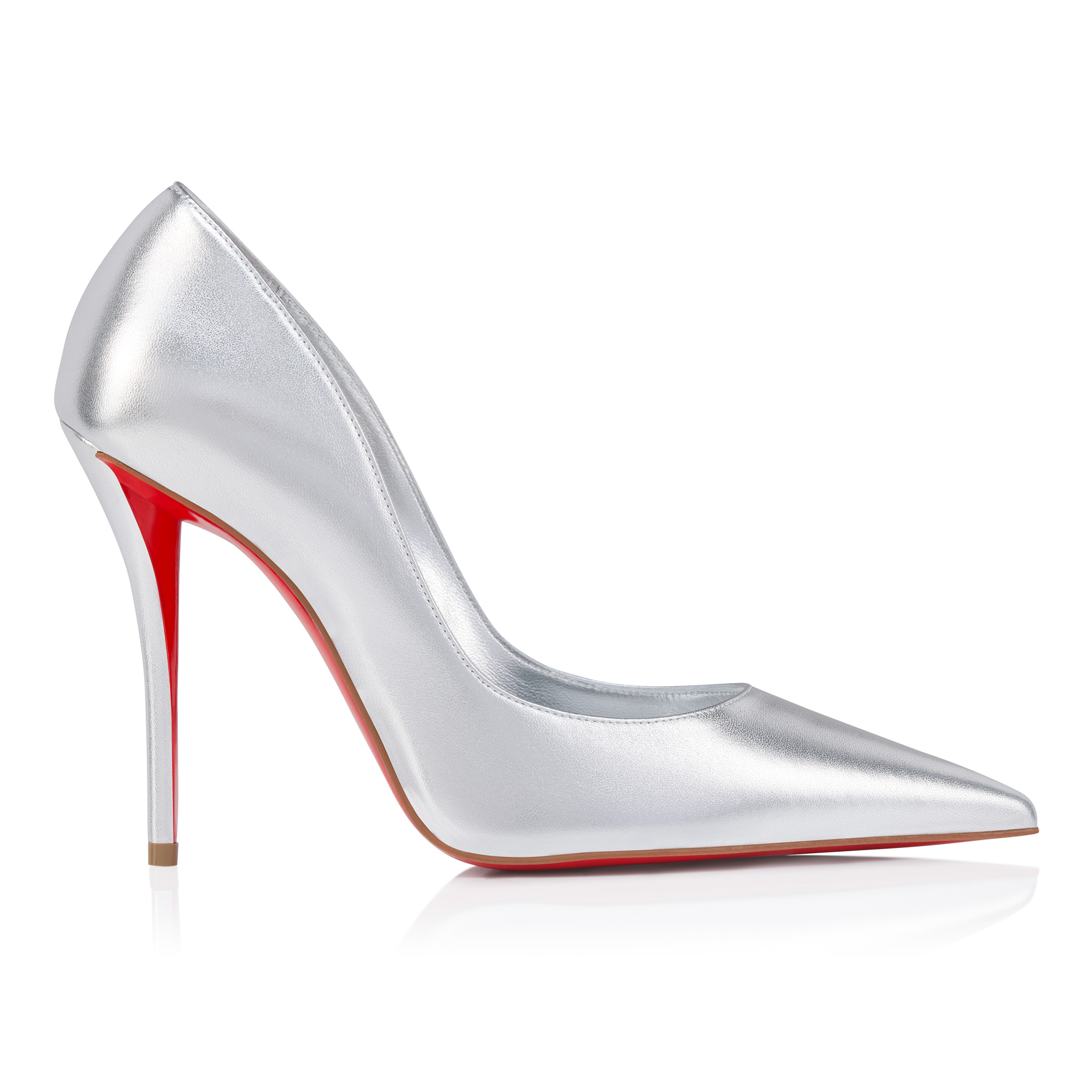 Miss Z - 100 mm Pumps - Laminated nappa leather - Silver - Women