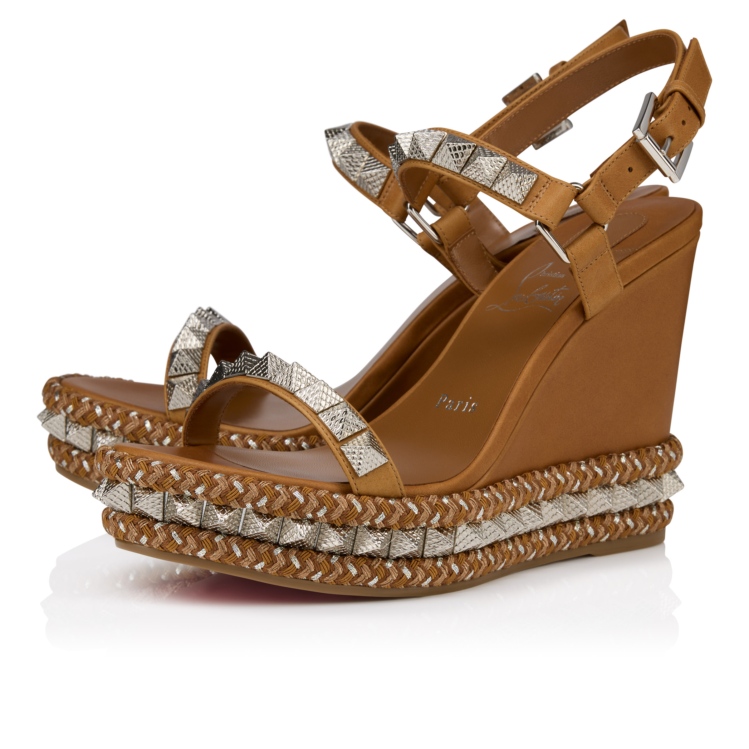 Pyraclou - 110 mm Espadrilles - Waxed calf leather - Terra