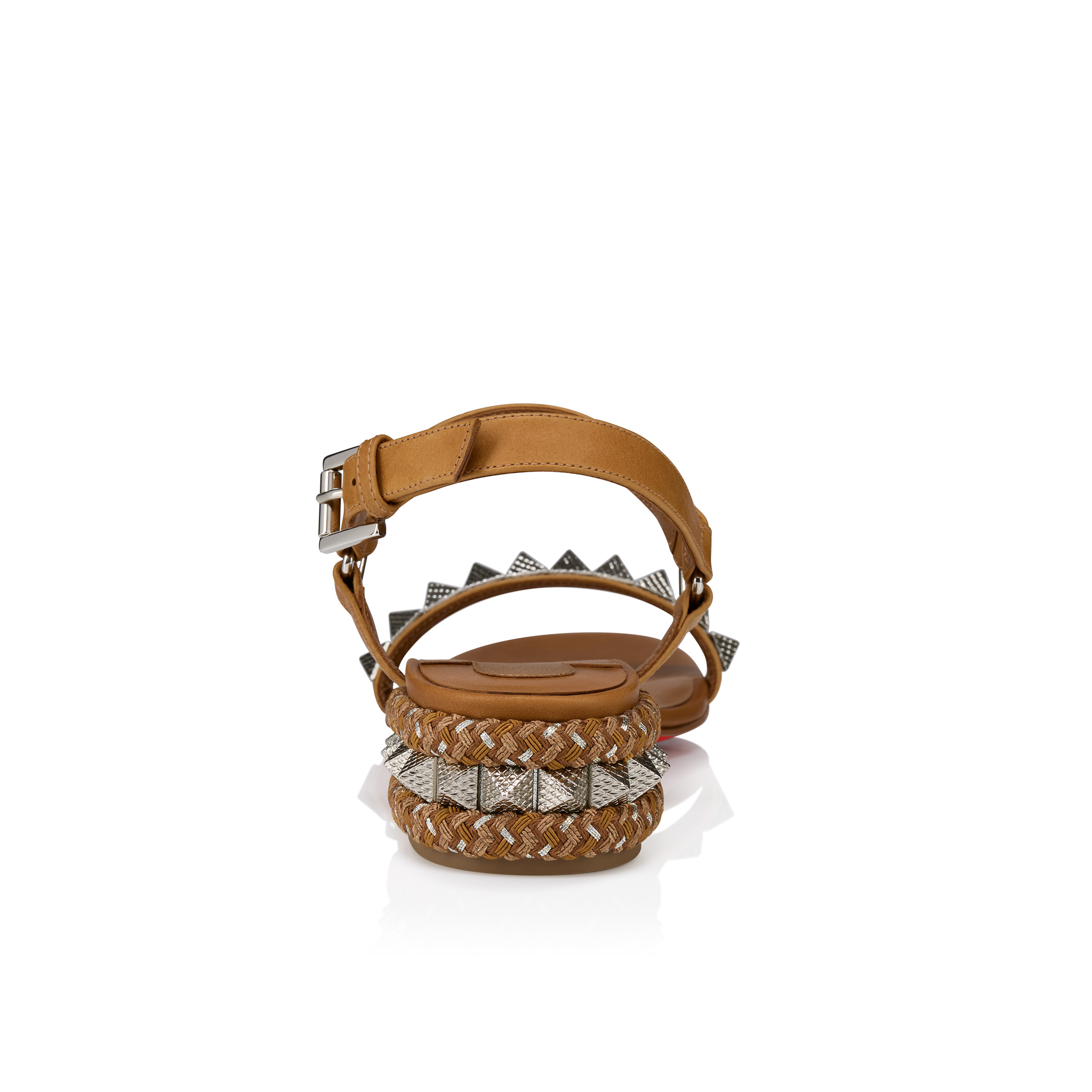 【Christian Louboutin】Pyrasand 30 スタッズ レザー サンダル Pyrasand - 30 mm Strappy sandals - Waxed calf leather