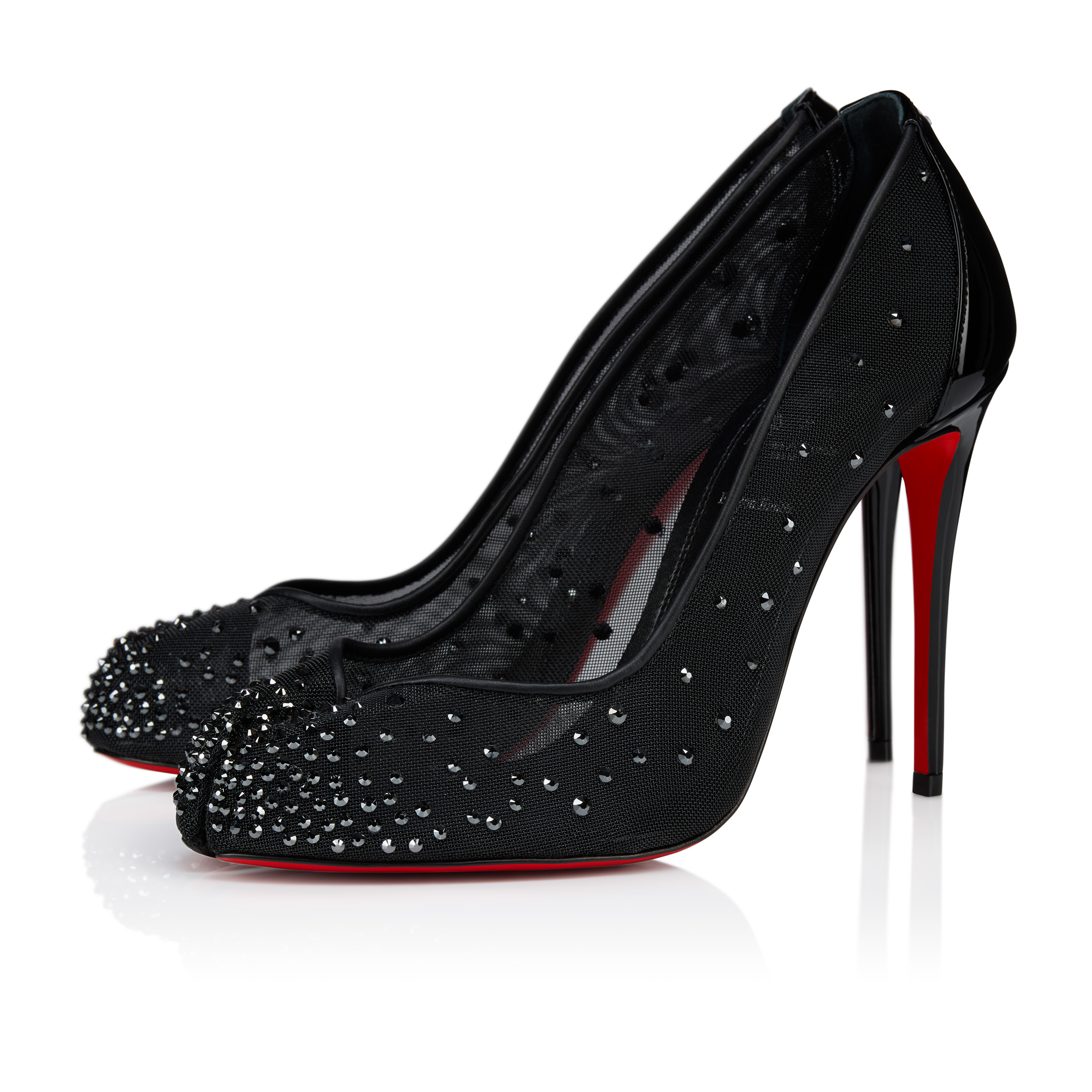 Bridiela Una Strass - 100 mm Pumps - Strass mesh and patent Bridiela Una Strass - 100 mm Pumps - Strass mesh and patent