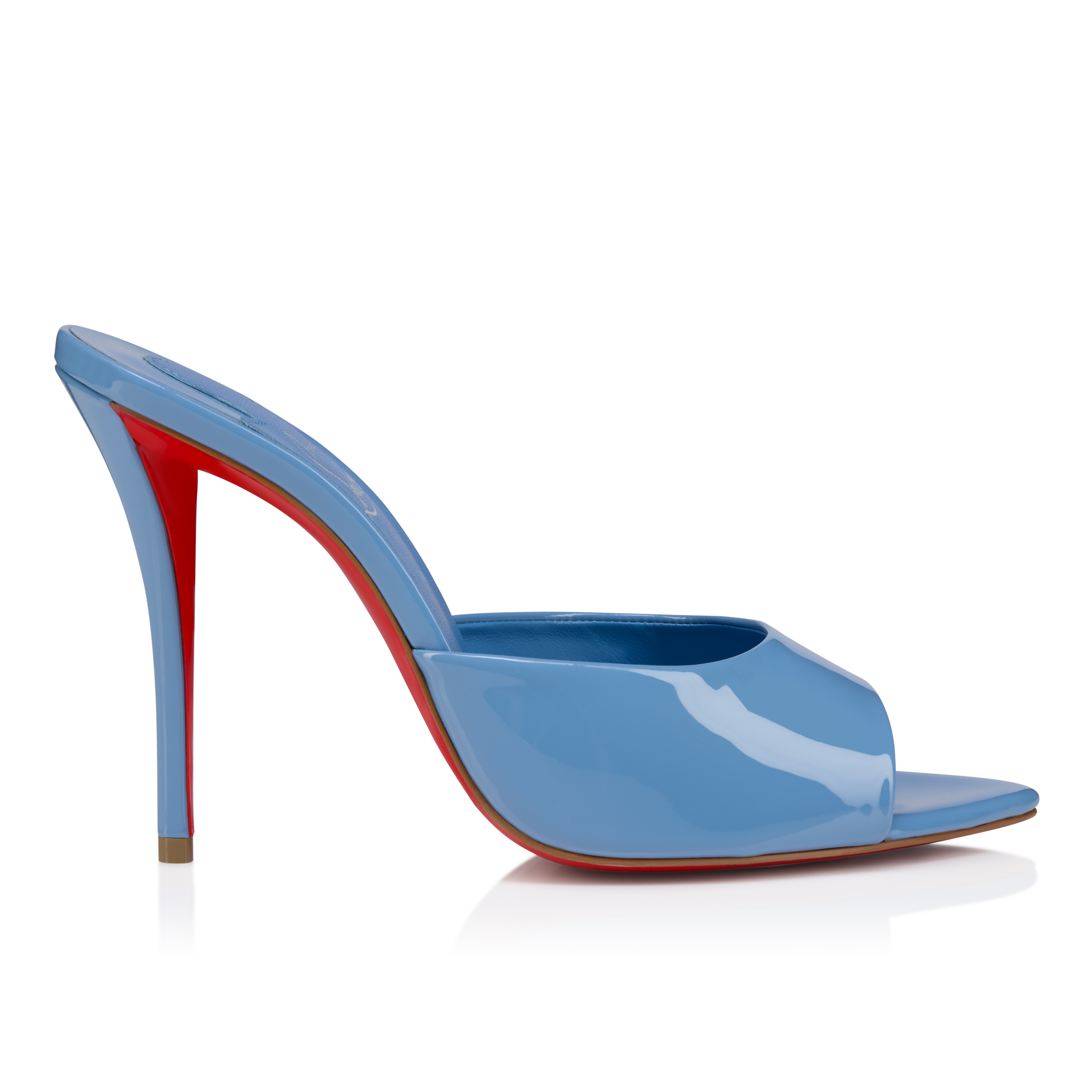 Miss Z Mule - 100 mm Mules - Patent calf leather - Ceruleo - Women