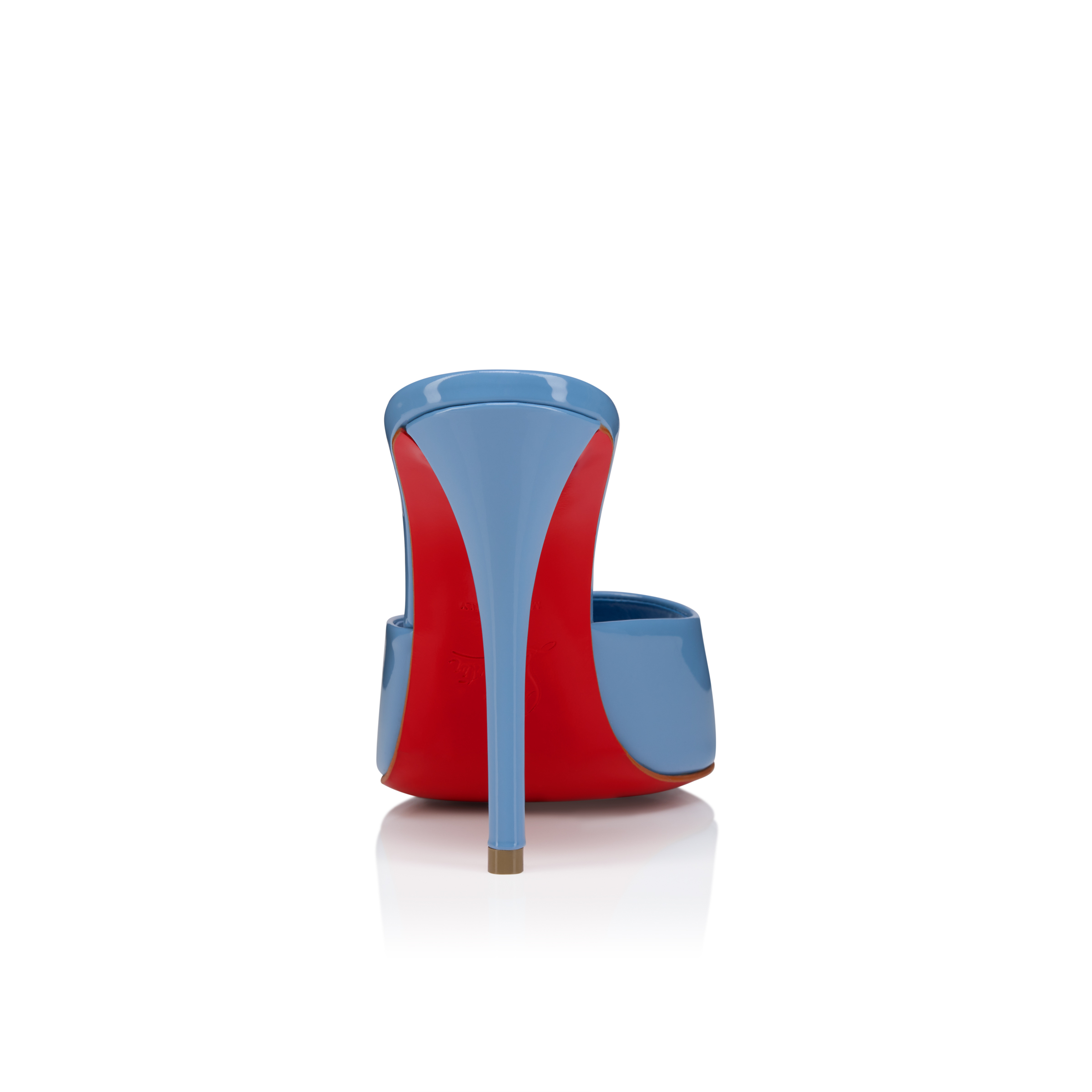 Miss Z Mule - 100 mm Mules - Patent calf leather - Ceruleo - Women