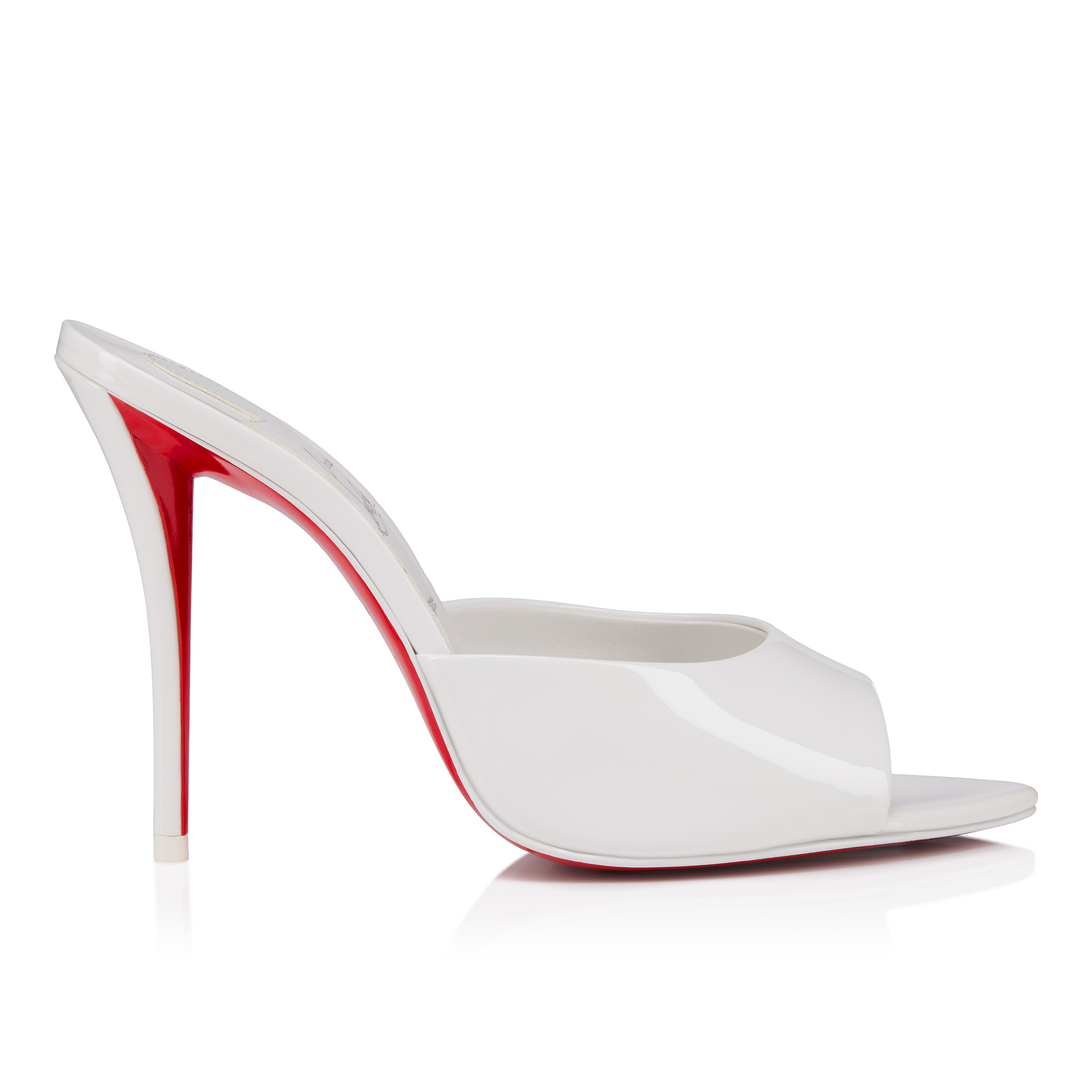 Christian Louboutin RUBYLOU MINI ホワイト Jane Mule - 85 mm Mules - Lamb nappa leather - Bianco