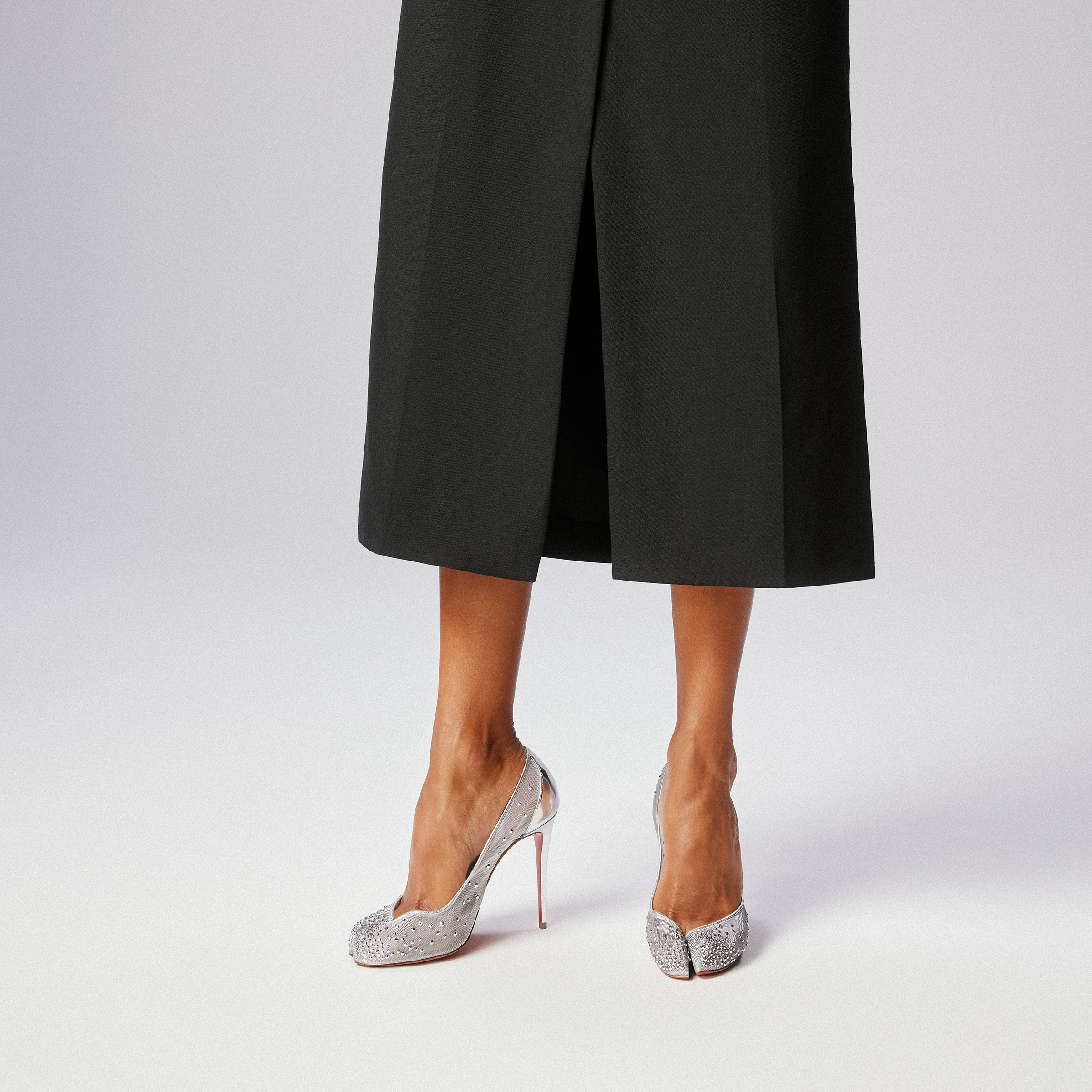 Bridiela Una Strass - 100 mm Pumps - Strass mesh and
