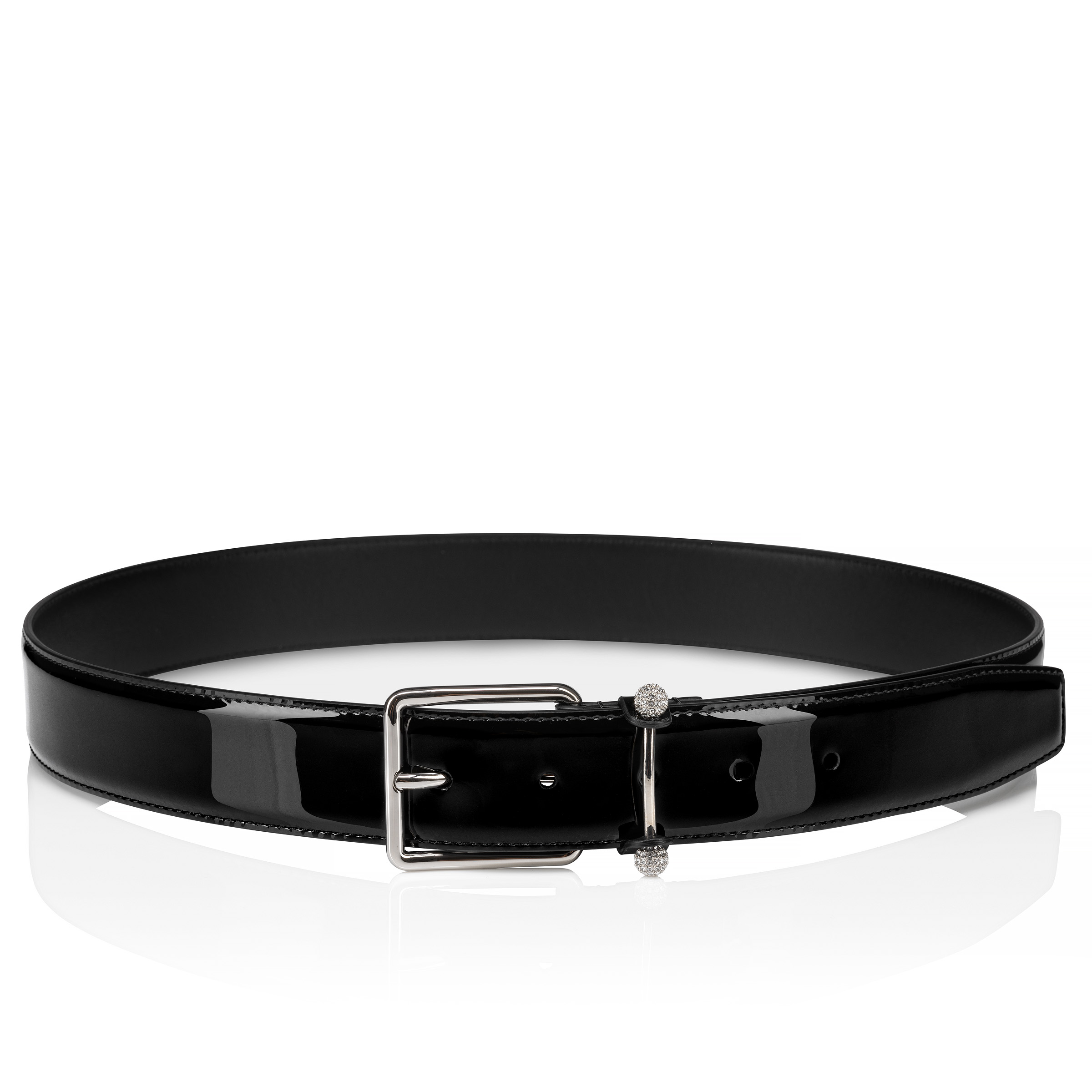Happy Rui CL Logo - Belt - Grained calf leather - Black