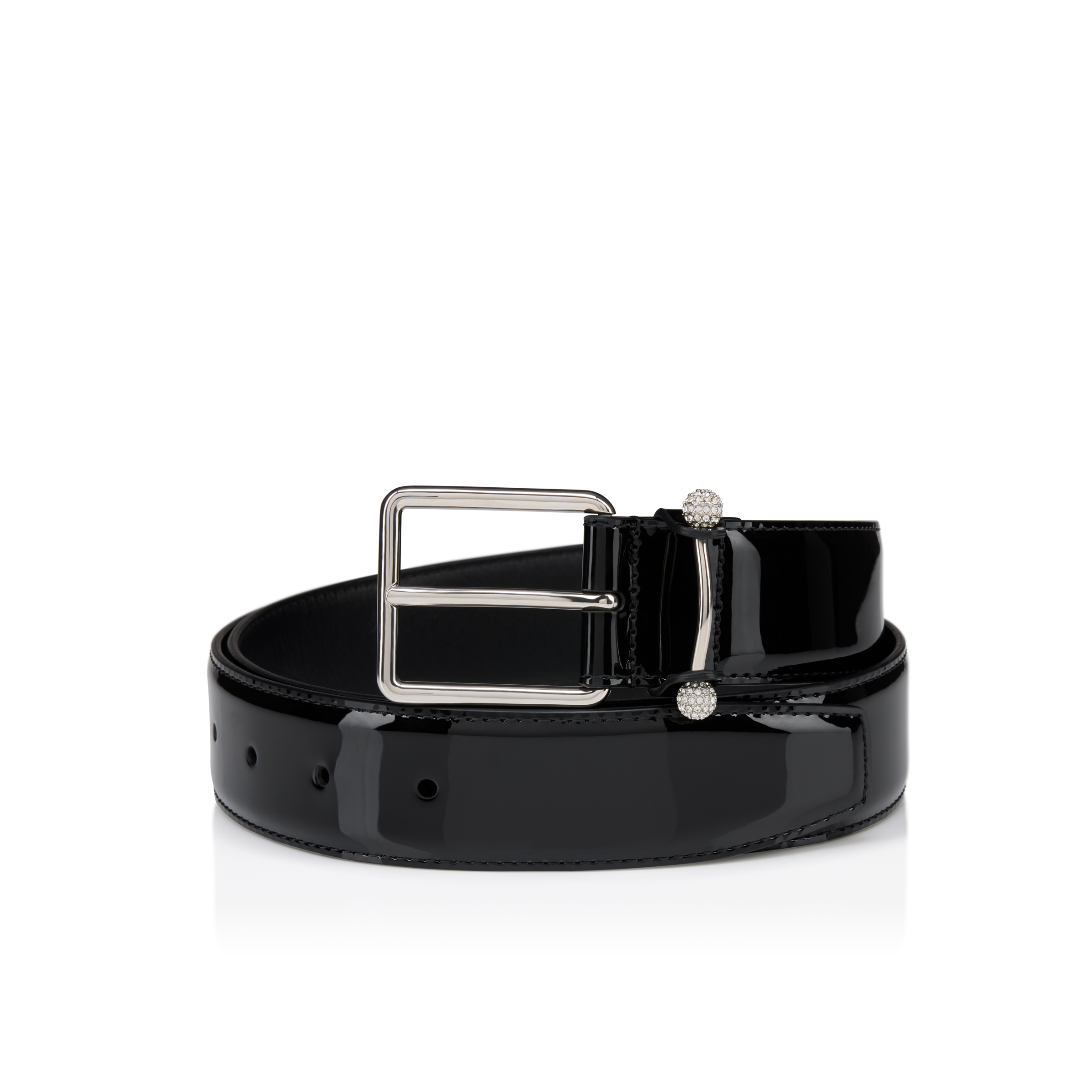 Chambeliss - Belt - Patent leather and night strass - Black