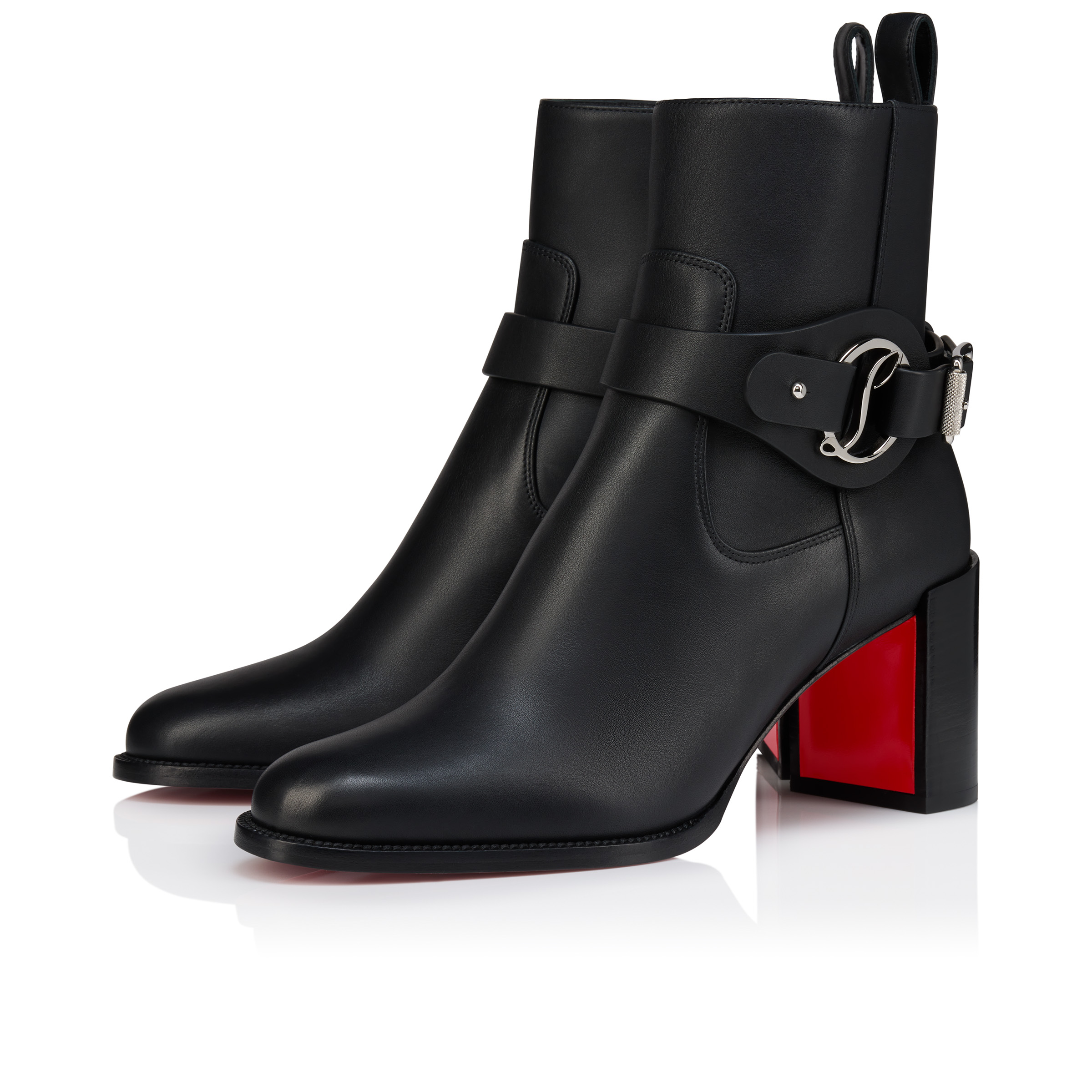 Dianouchette - 70 mm Low boots - Calf leather - Black - Women