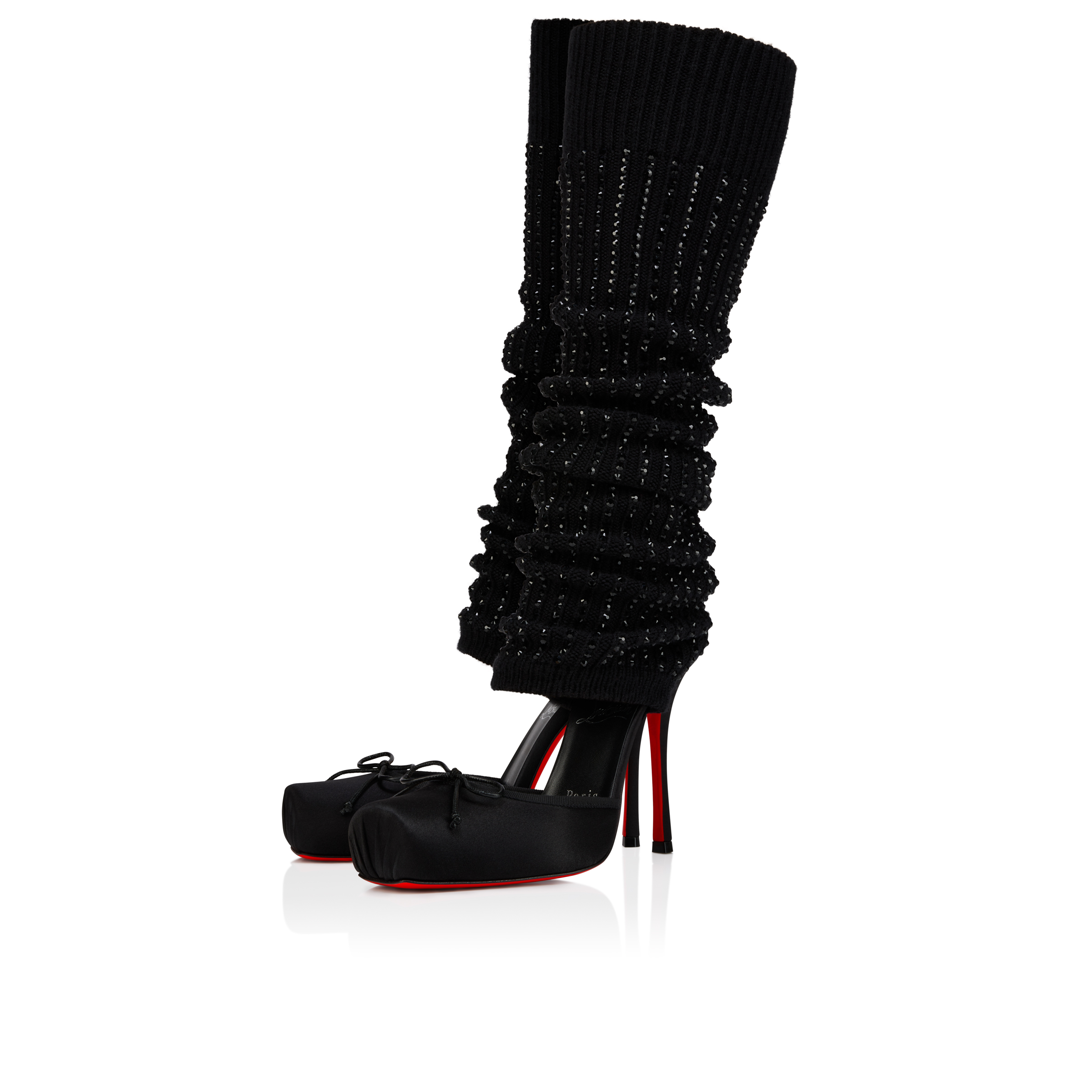 Cassia Annmac - 100 mm Pumps - Crepe satin and mesh - Black