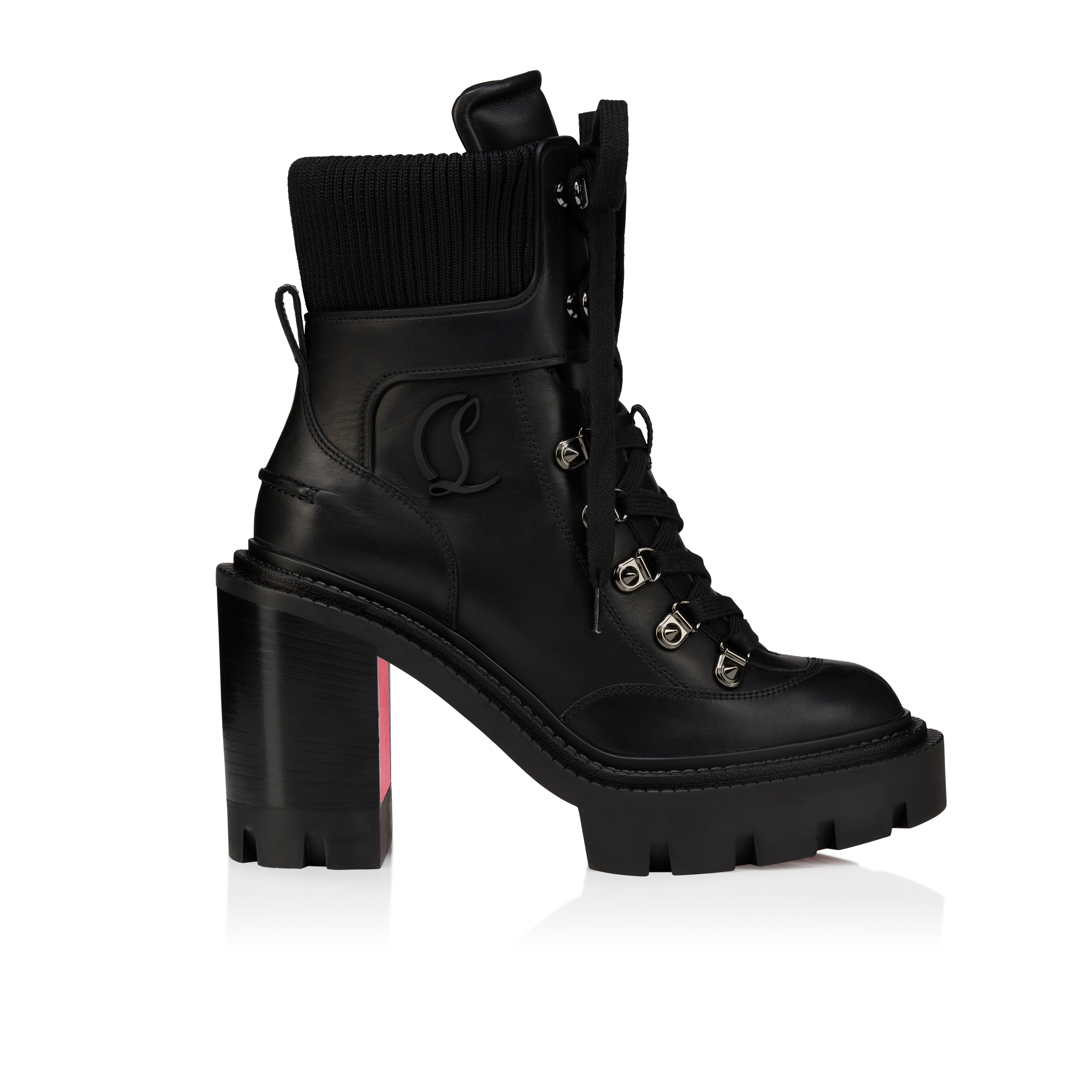 Armandine College - 70 mm Boots - Waxed calf leather - Black