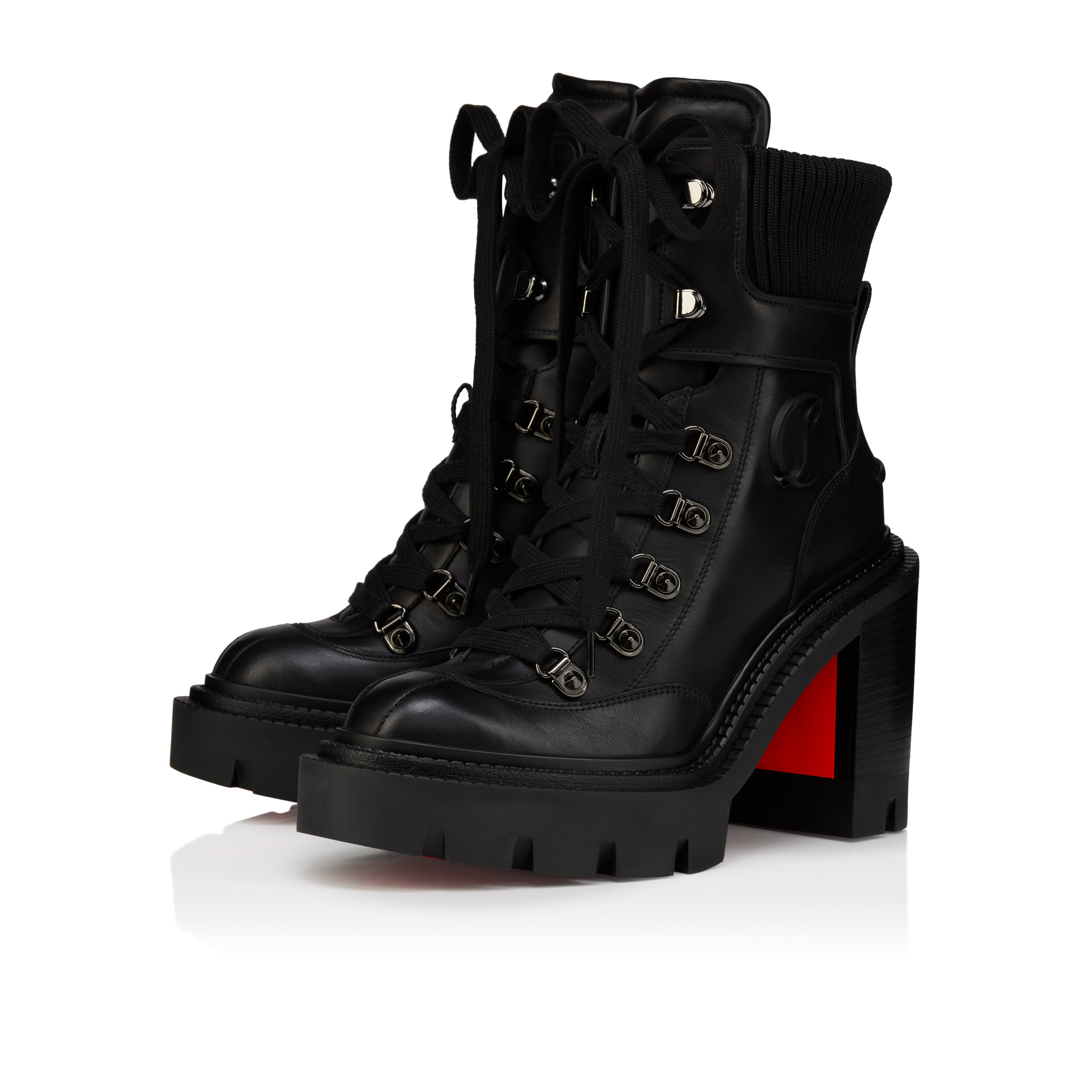 Armandine College - 70 mm Boots - Waxed calf leather - Black