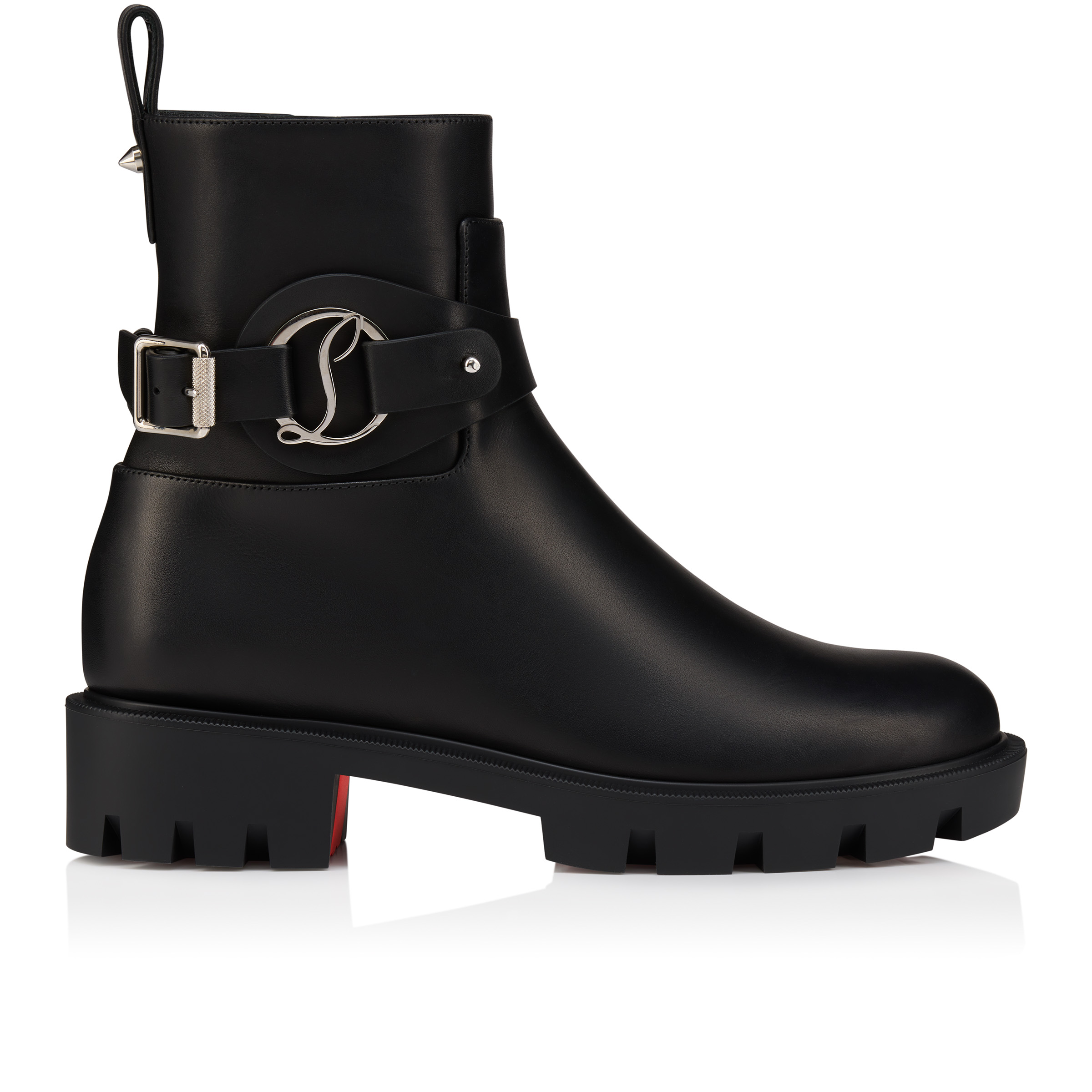 Dianouchette Lug - Low boots - Waxed calf leather - Black - Women