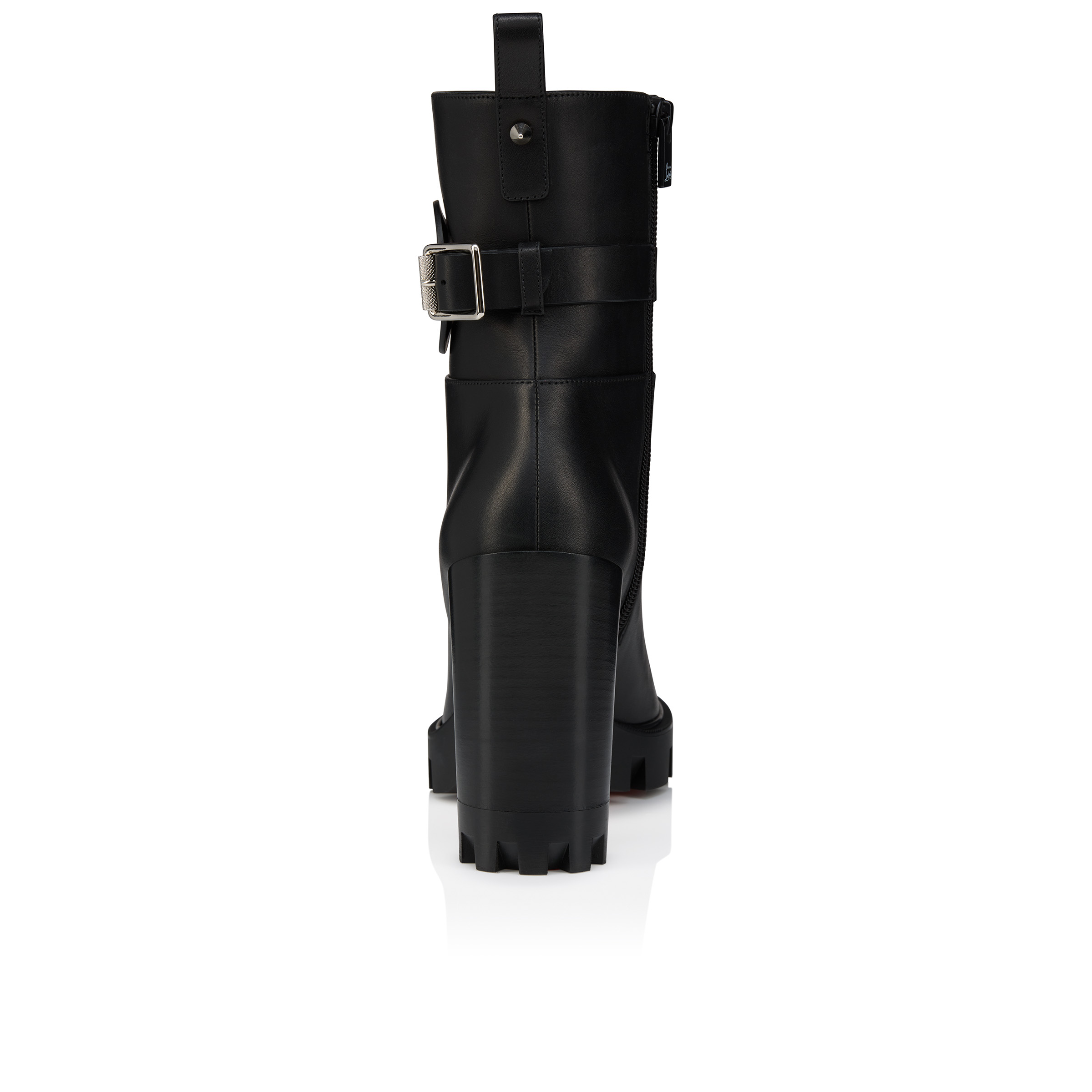 Dianouchette Lug - 100 mm Low boots - Waxed calf leather - Black