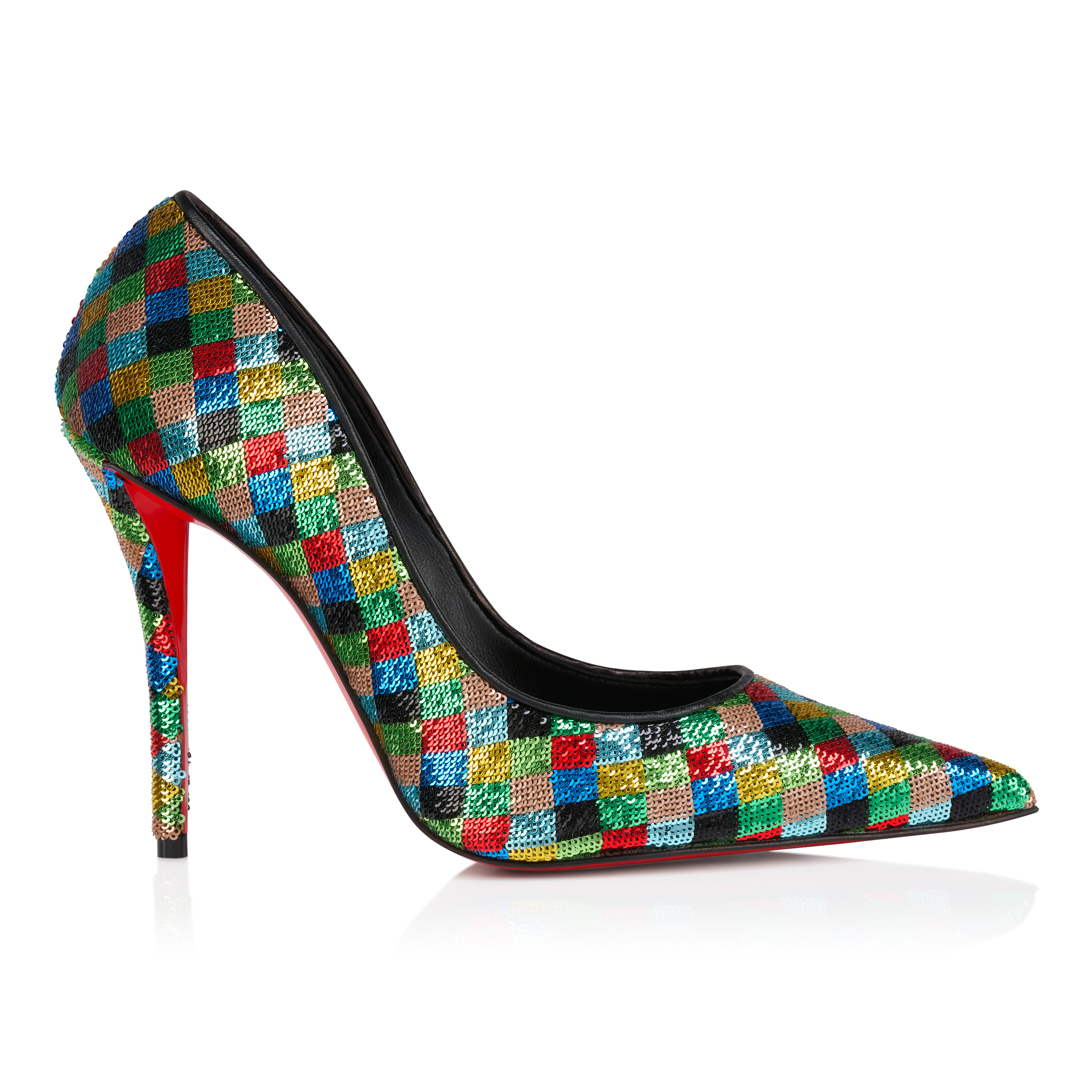 Miss Z Arlequin - 100 mm Pumps - Micro-sequins embroidered crepe
