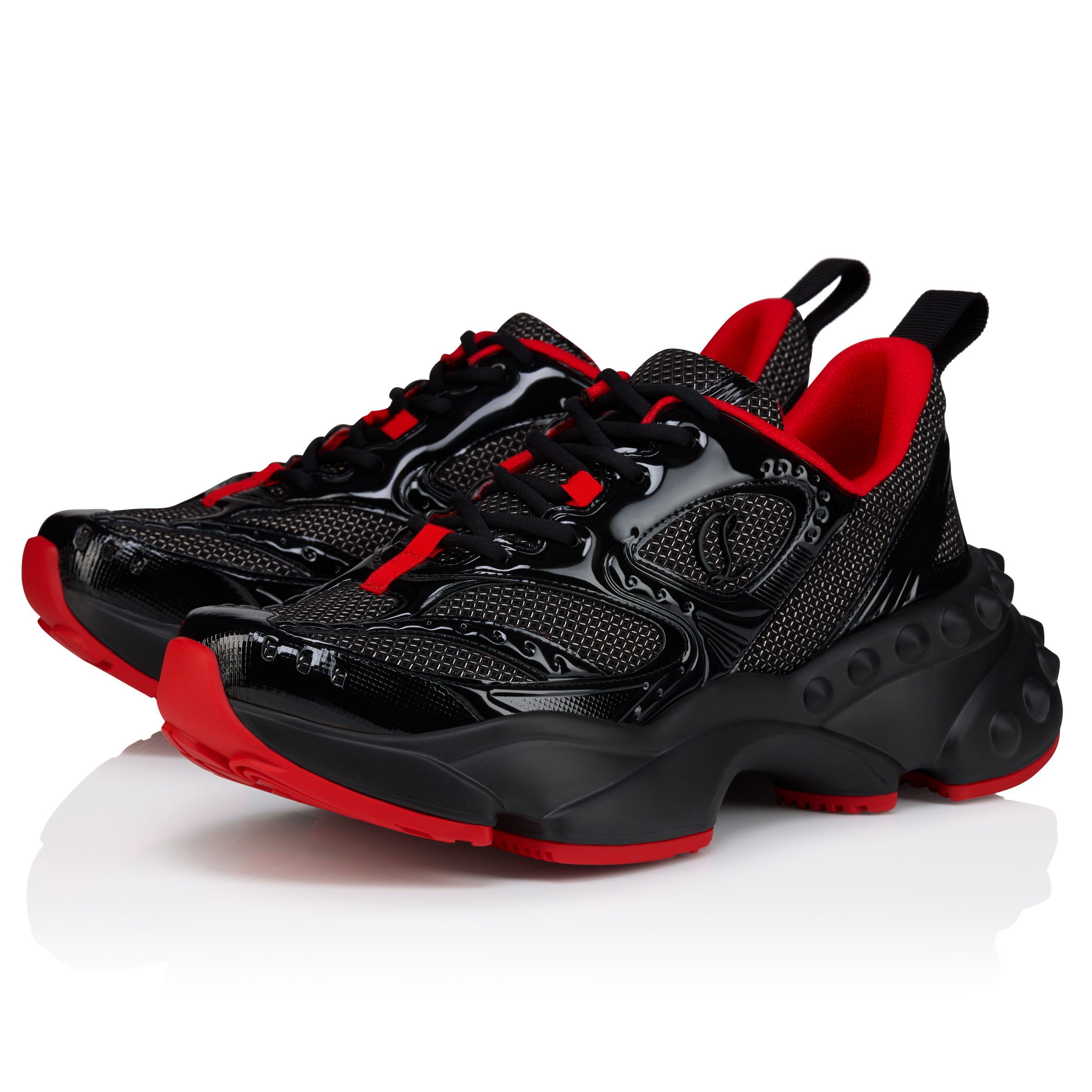 So Flo - Running sneakers - Laminated calf leather - Black - Men