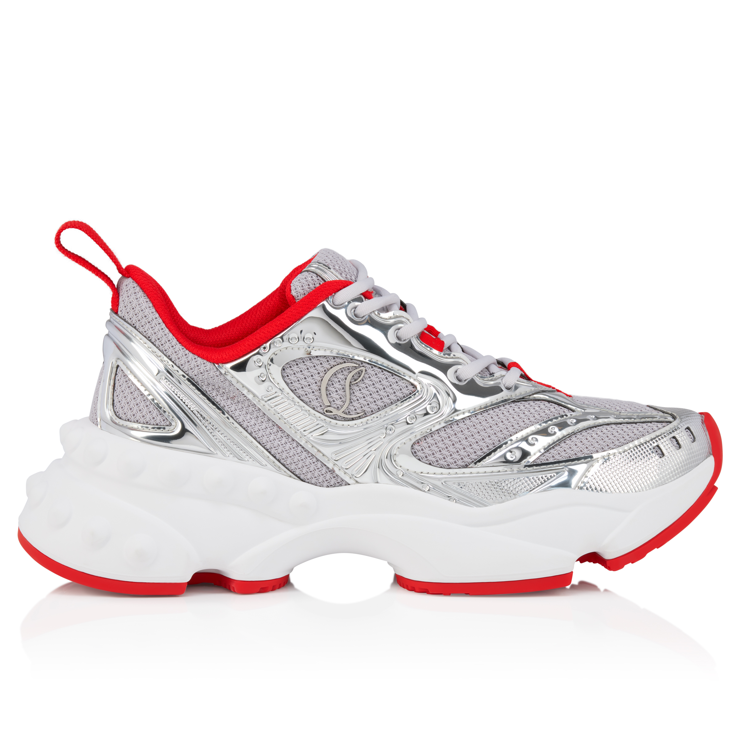 So Flo - Running sneakers - Laminated calf leather - Silver