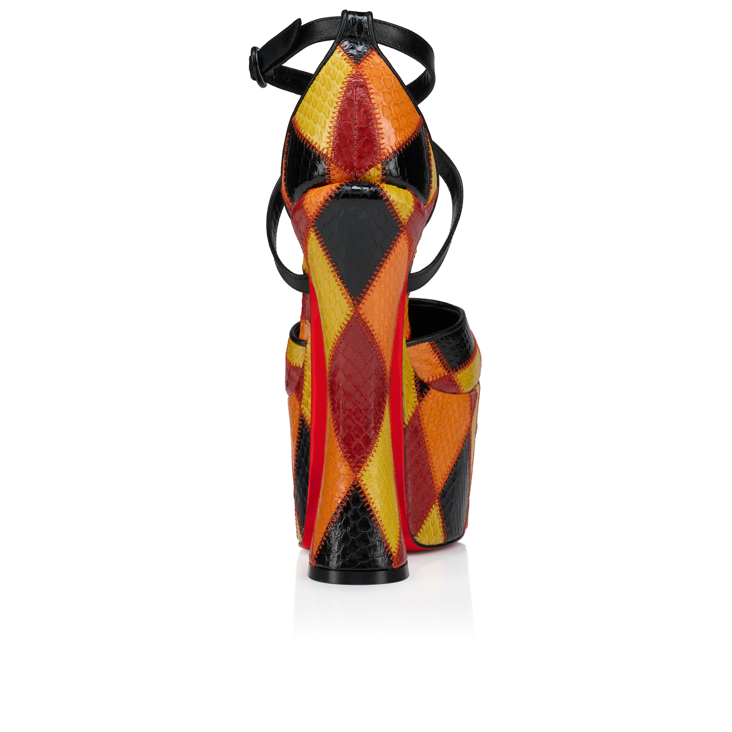 Aquadorcet - 160 mm Strappy pumps - Patchwork watersnake leather