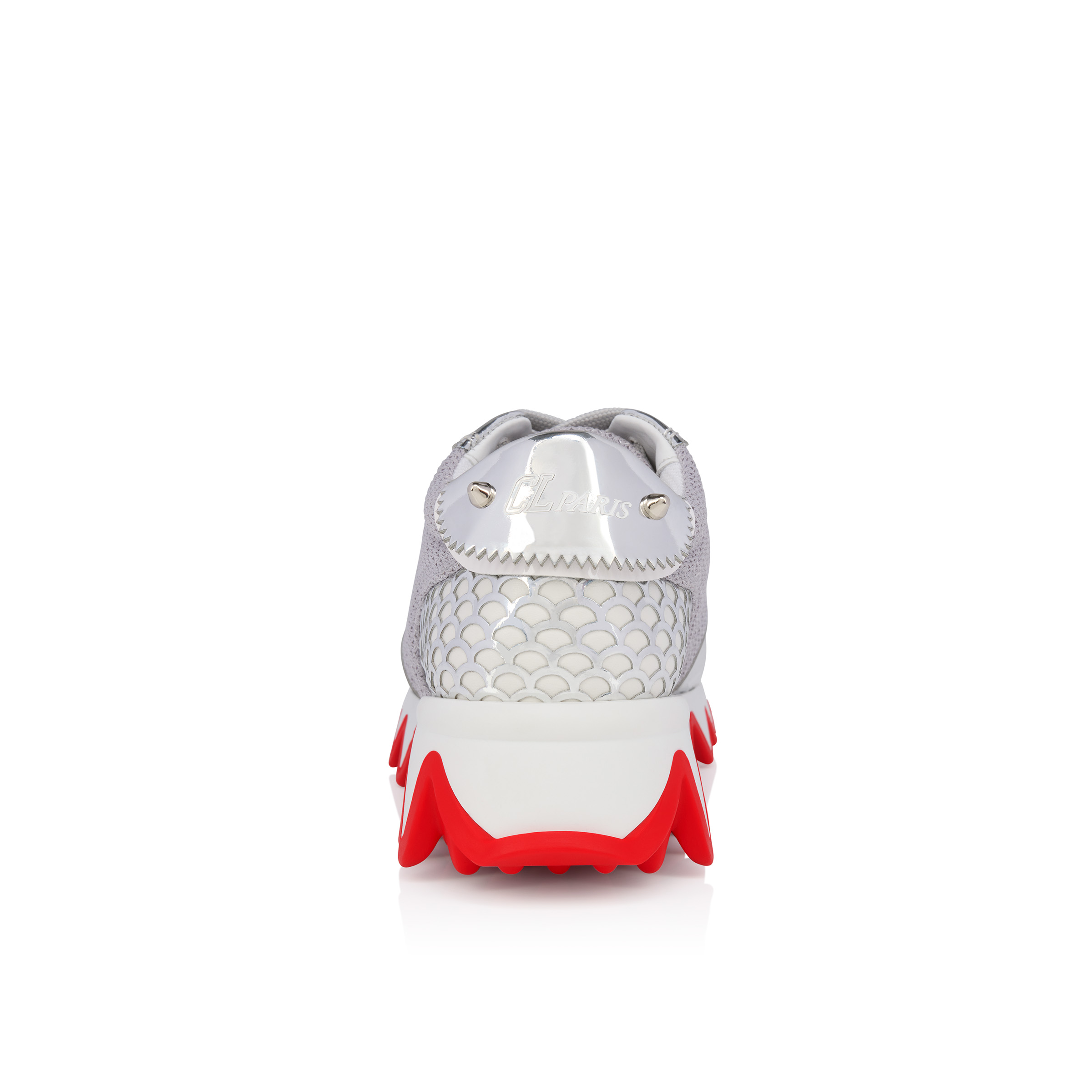 Mini Shark - Running sneakers - Calf leather - Silver - Kids