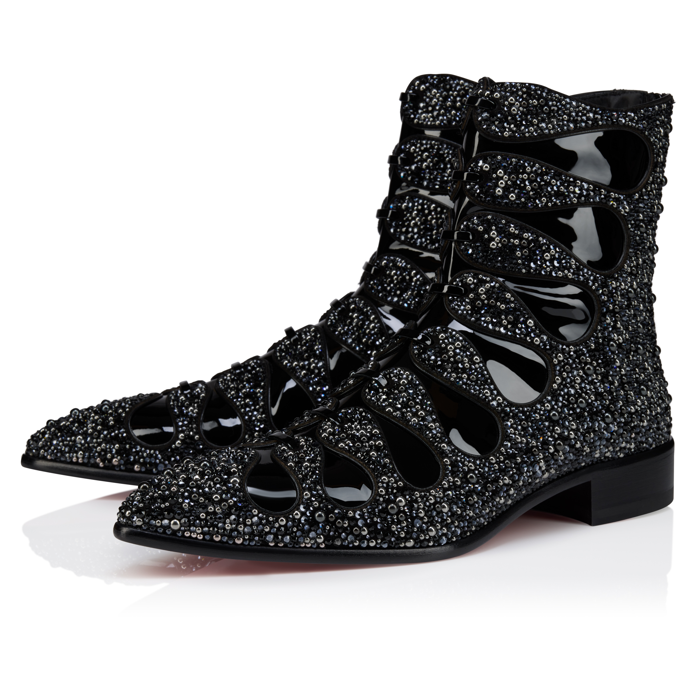 Circus Booty Perla - Boots - Suede leather and strass, patent calf