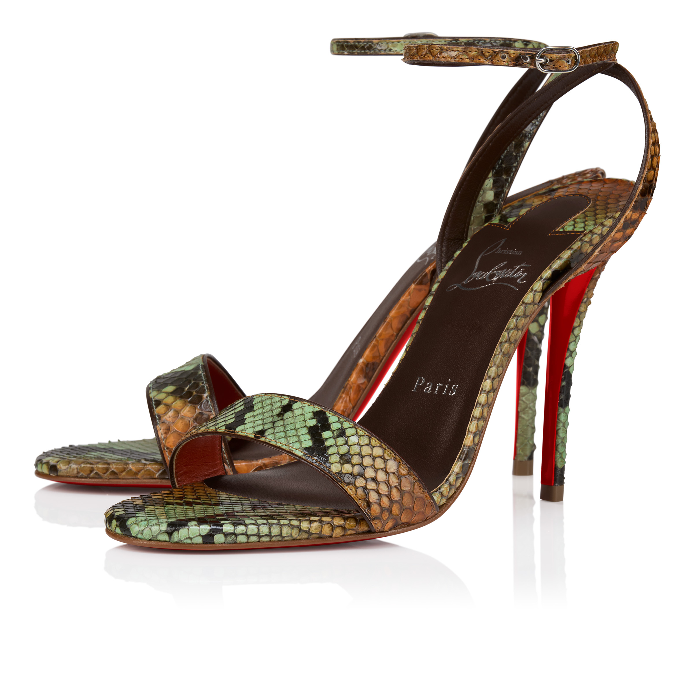 Christian Louboutin ヒョウ柄ウェッジサンダル 12603588854-12603588854-
