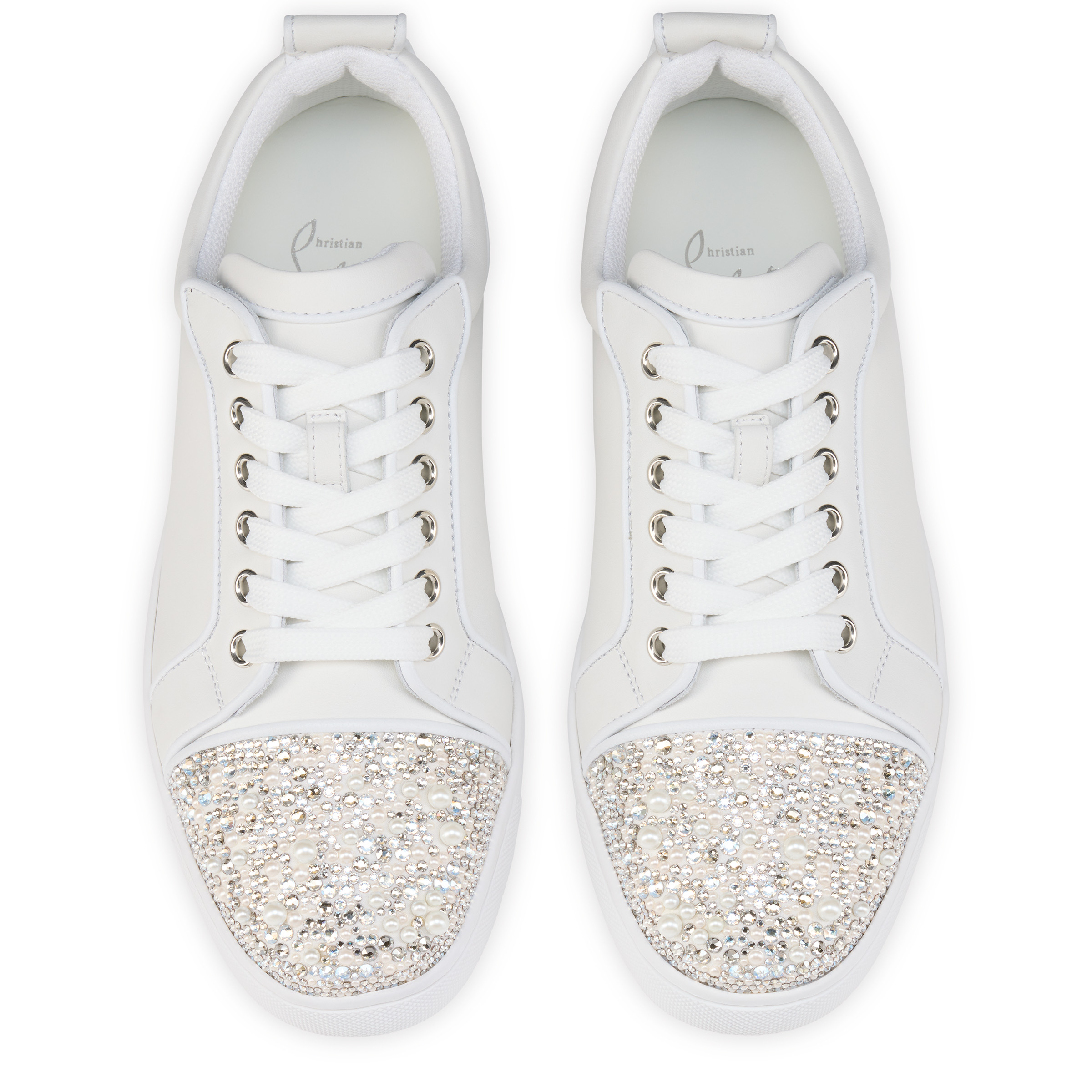 Louise Junior Perla - Sneakers - Crepe satin, calf leather and 