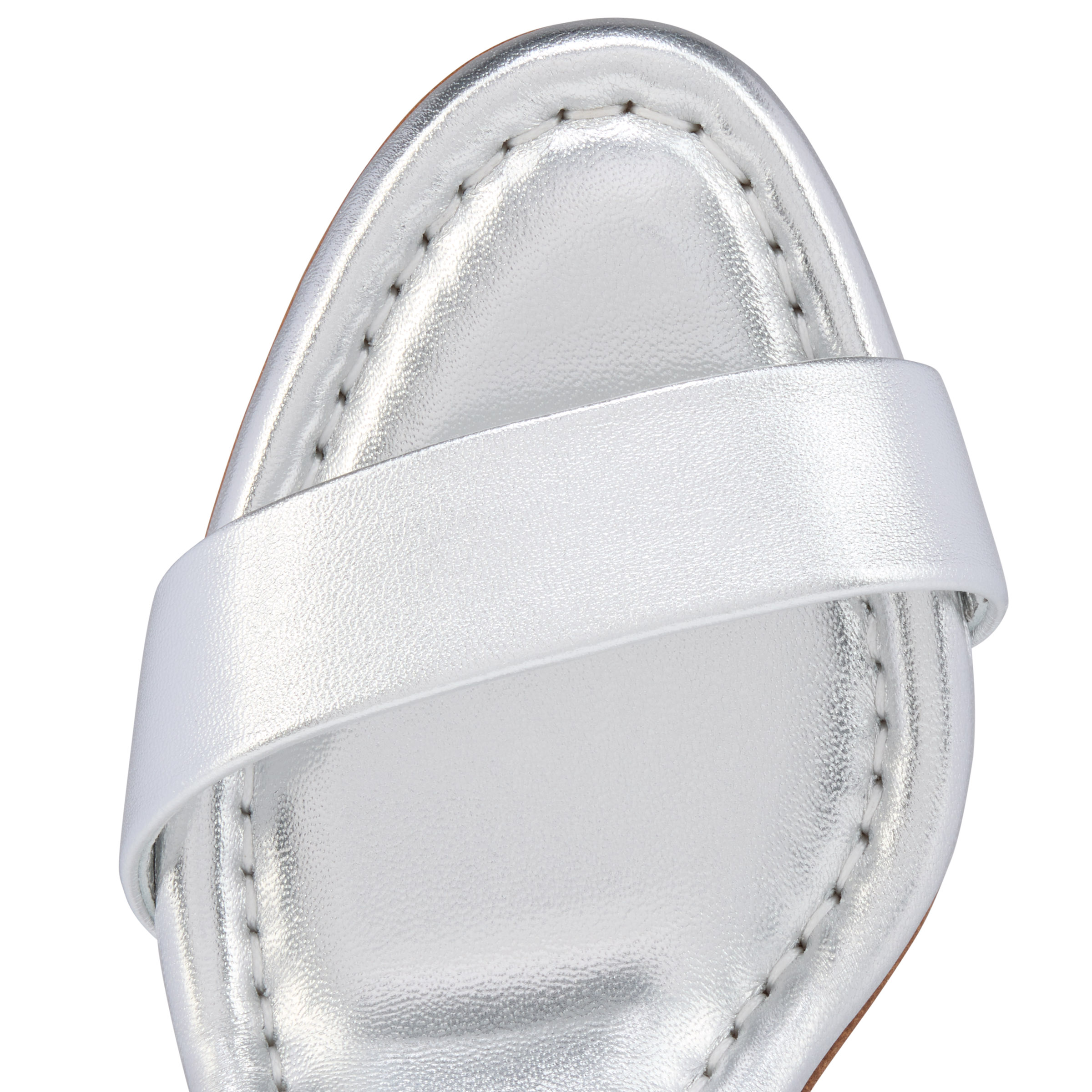 Miss Jane Sandal - 85 mm Sandals - Laminated calf leather - Silver