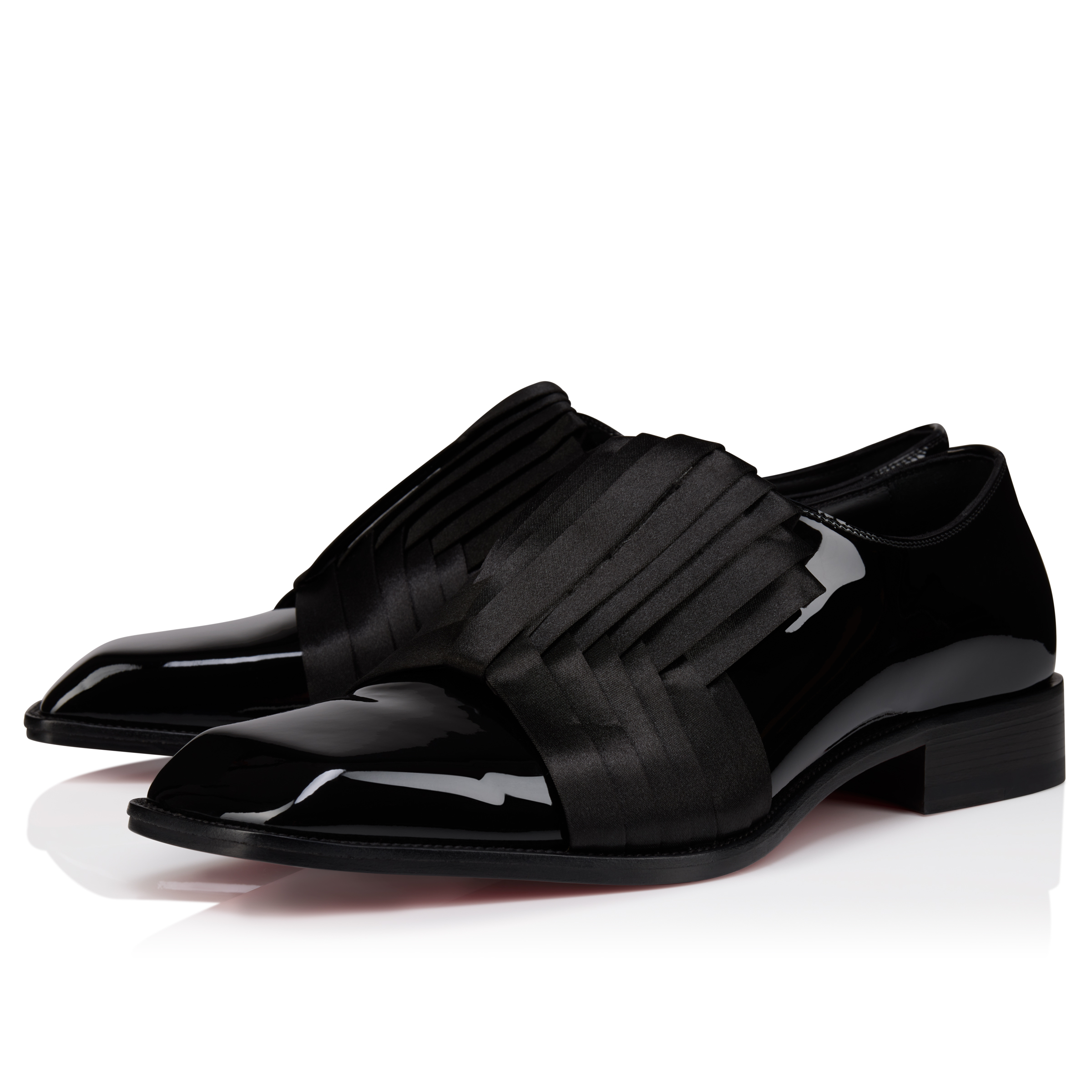 Rahul - Oxfords - Patent calf leather and crepe satin - Black