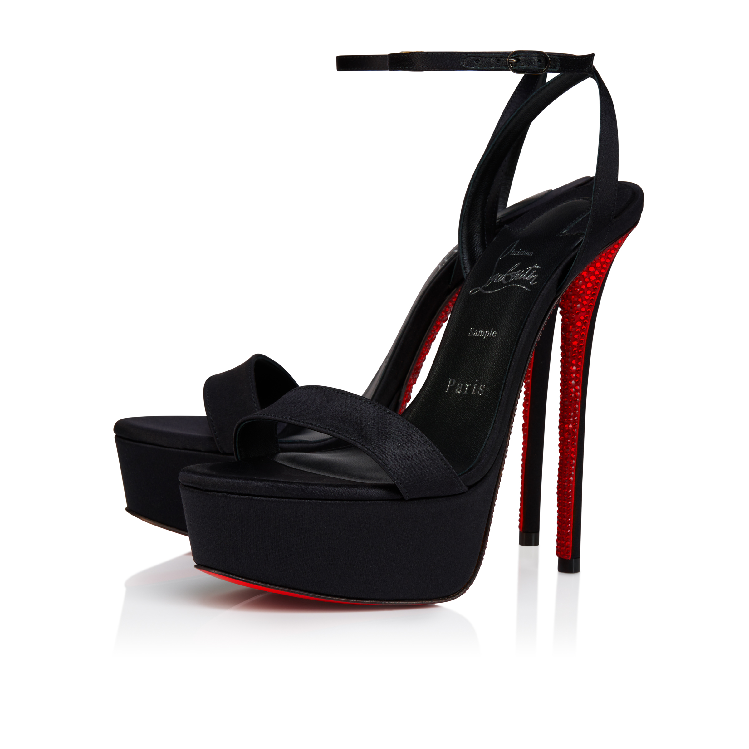 Miss Z Sandal Alta Suola Strass - 160 mm Sandals - Crepe satin