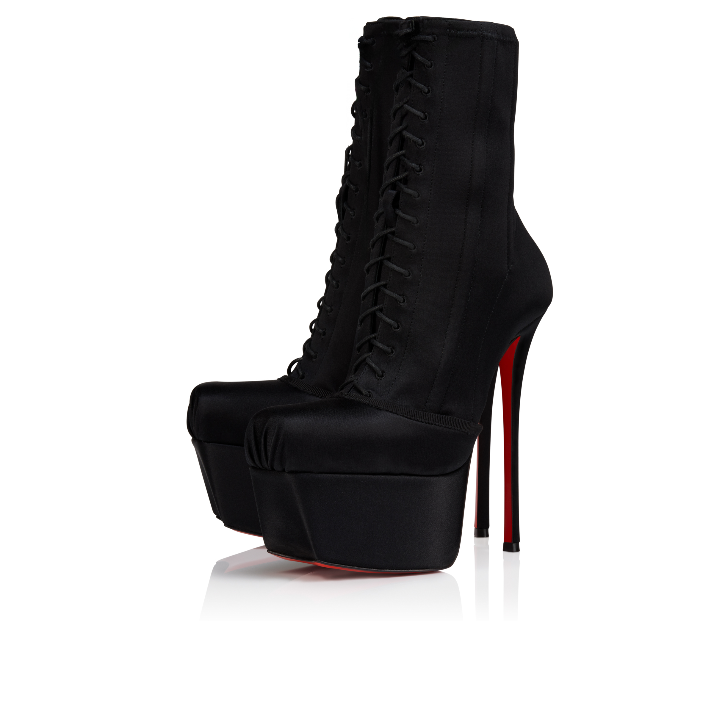 Pavlova Booty Alta - 160 mm Low boots - Crepe satin - Black