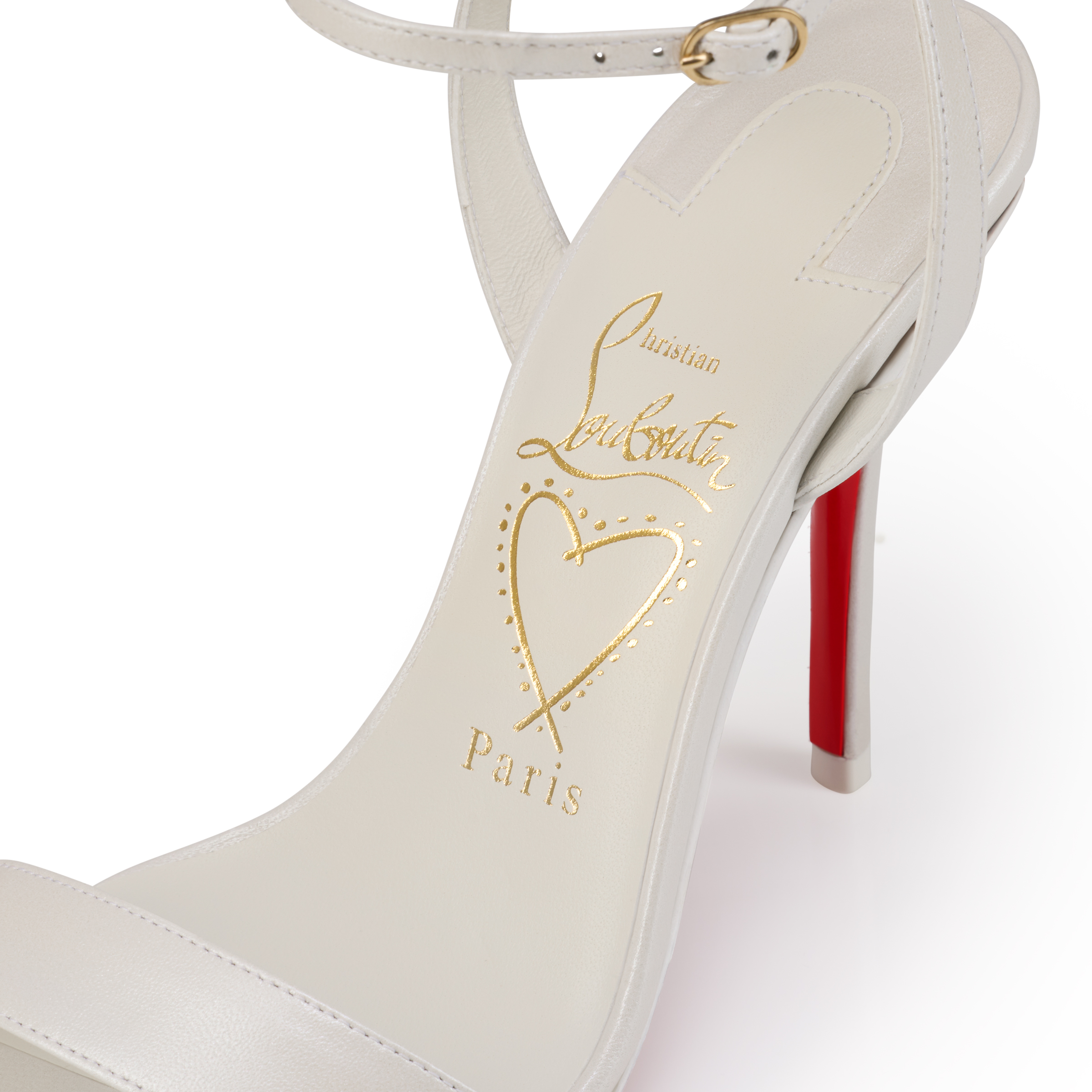 Miss Z Sandal - 100 mm Strappy sandals - Pearly nappa leather