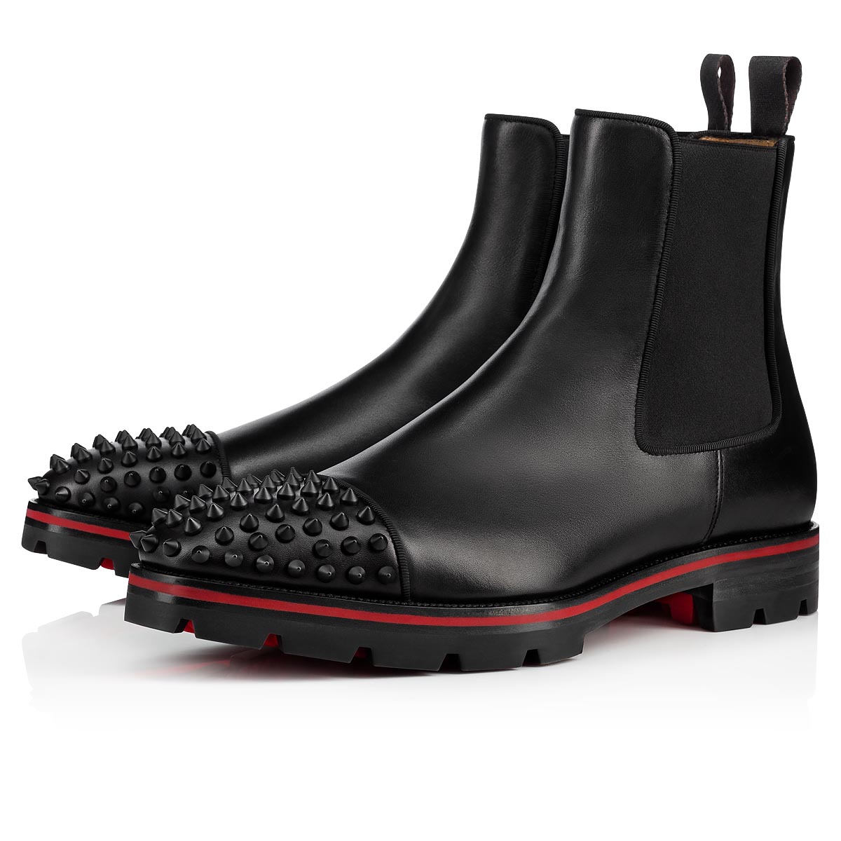 Melon Spikes - Boots - Calf leather and spikes - Black - Men