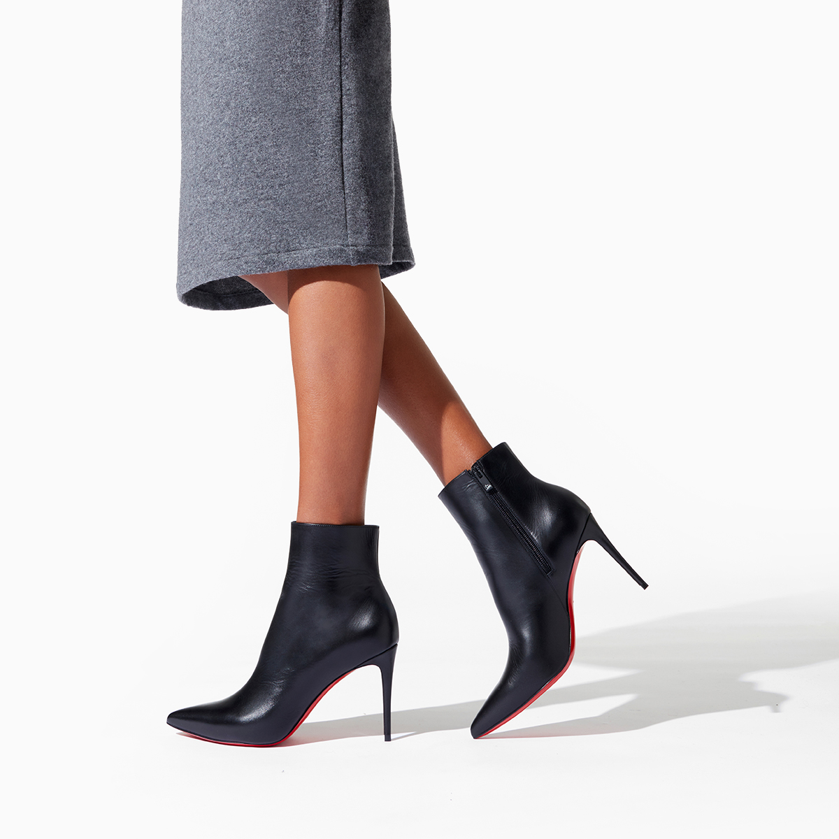 Christian Louboutin So Kate Booty 85 Leather Ankle Boots - Women - Black Boots - IT34.5