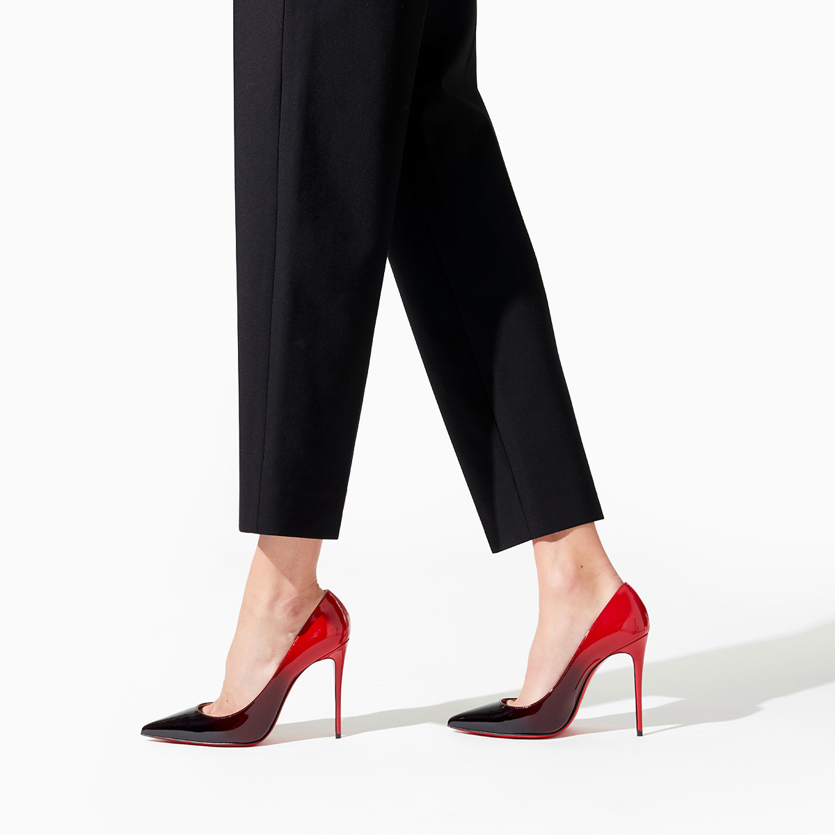 Women's High Heel Red Bottom Shoes Size 36.5 Christian Louboutin Black 160  Mesh
