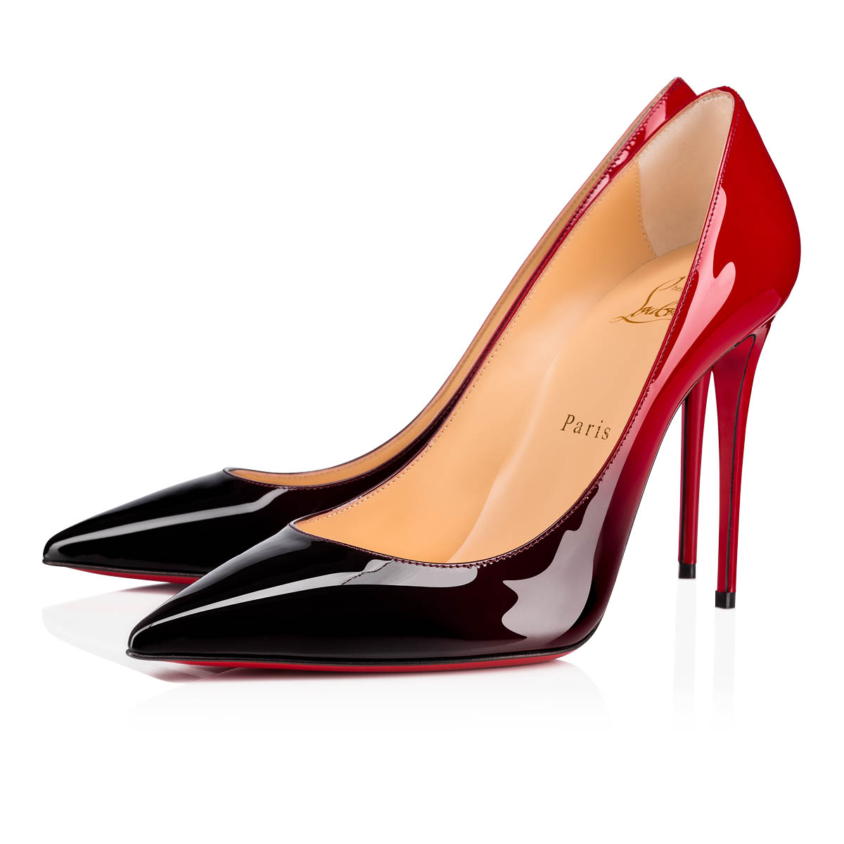 Kate - 100 mm - calf leather - Black-Red - Christian