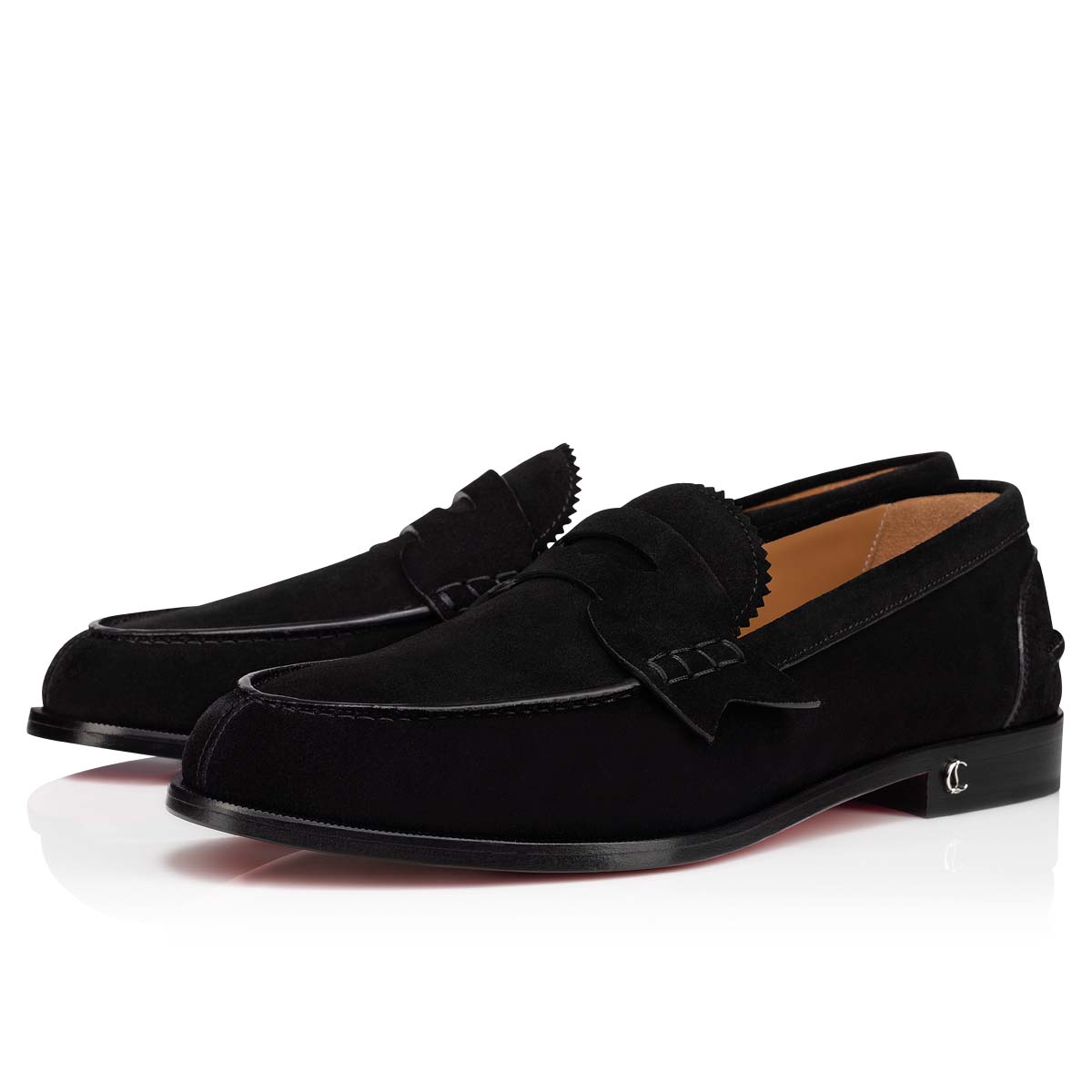 Christian Louboutin NWB Dress Shoes Capitano Flat Size 42.5 9.5 US Black  Calf
