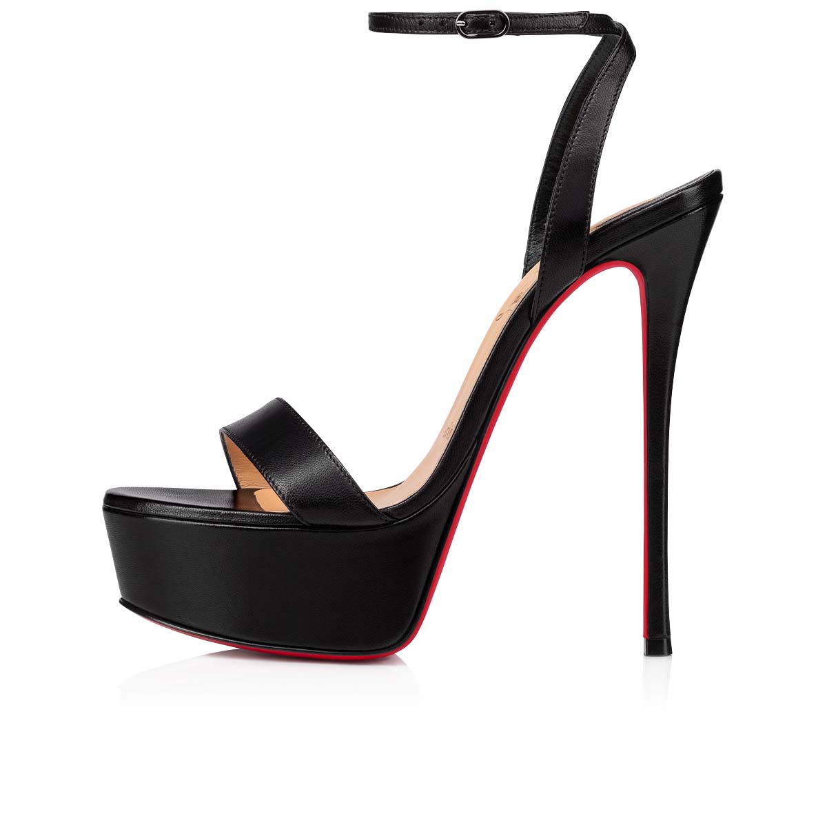Christian Louboutin Loubi Queen 38 Nappa Leather 120mm Wrapped Stiletto  Pumps CL-S0401P-0001