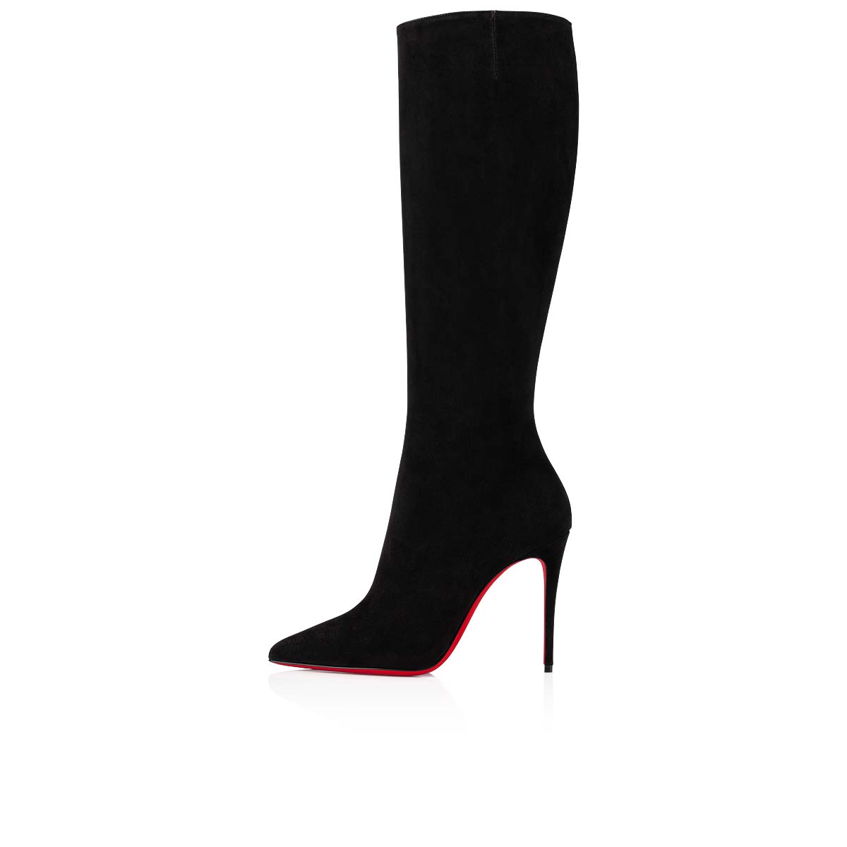 082171● Christian Louboutin BOTALILI 100 Kate Botta - 100 mm Boots - Veau velours - Black - Christian