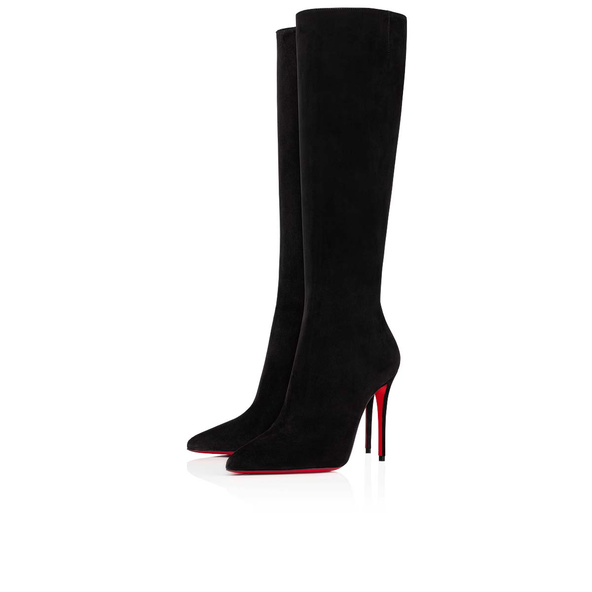 ロングブーツ CHRISTIAN LOUBOUTIN Sporty Kate Botta Boots Kate Botta - 100 mm Boots - Veau velours - Black - Christian