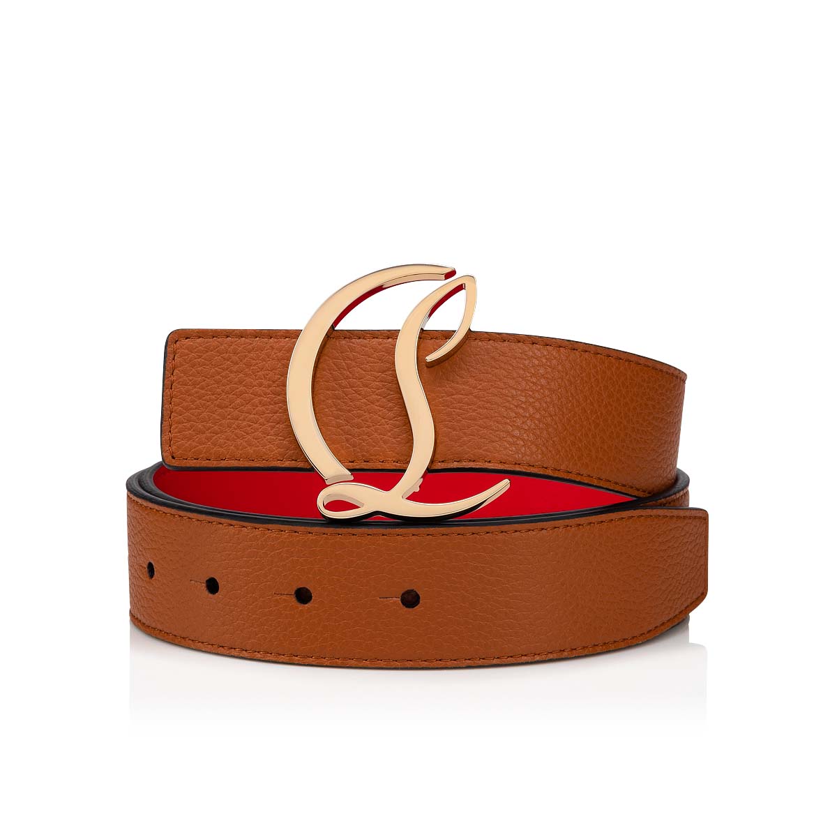 Leather belt Christian Louboutin Brown size 85 cm in Leather