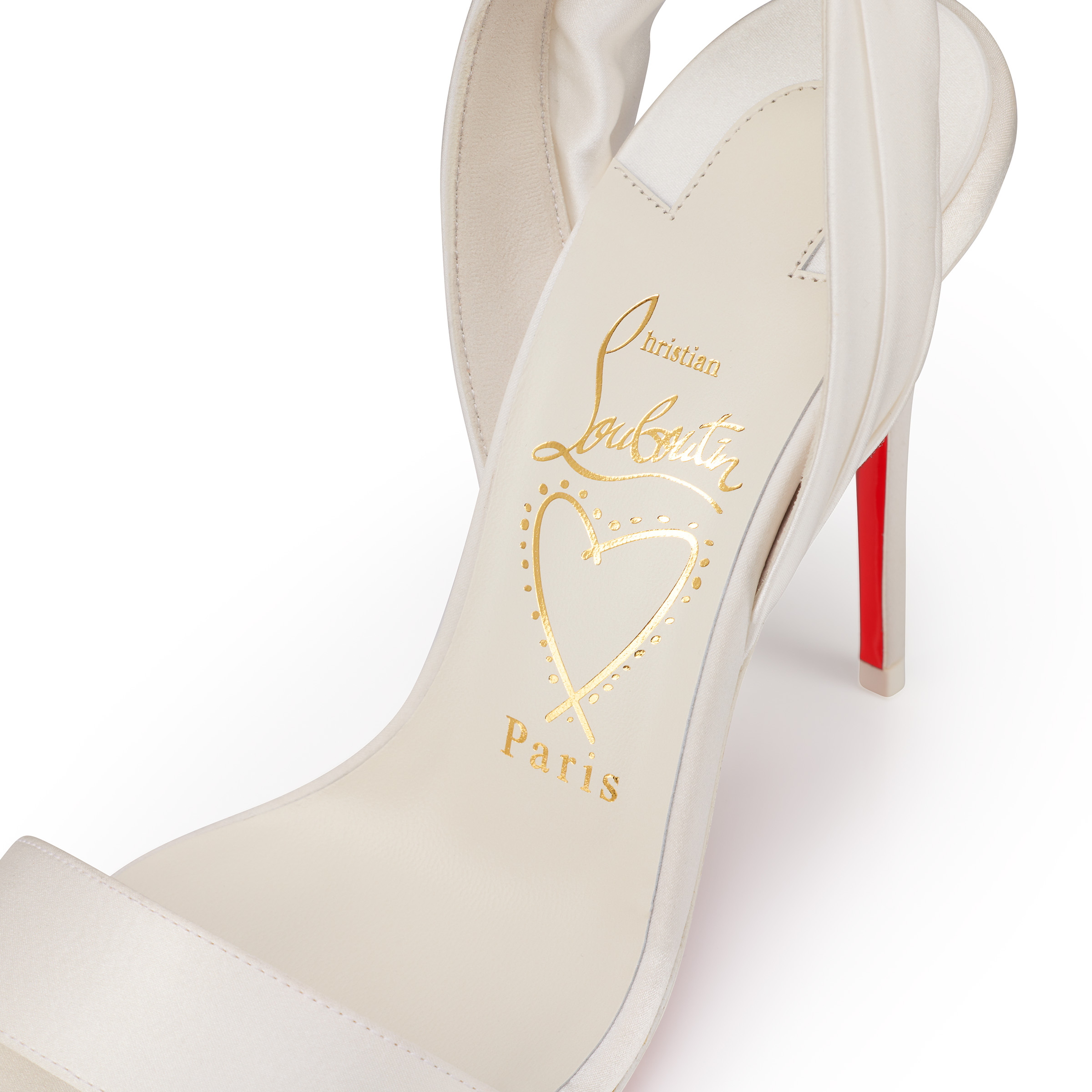 【関税込み】Christian Louboutin Sandals Sandale Du Desert - 100 mm Strappy sandals - Crepe satin