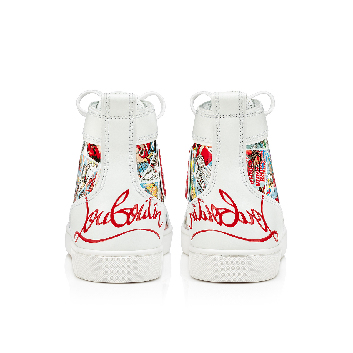 Christian Louboutin FUN LOUIS Comic Patent Leather High Top Sneakers Shoes  $1095