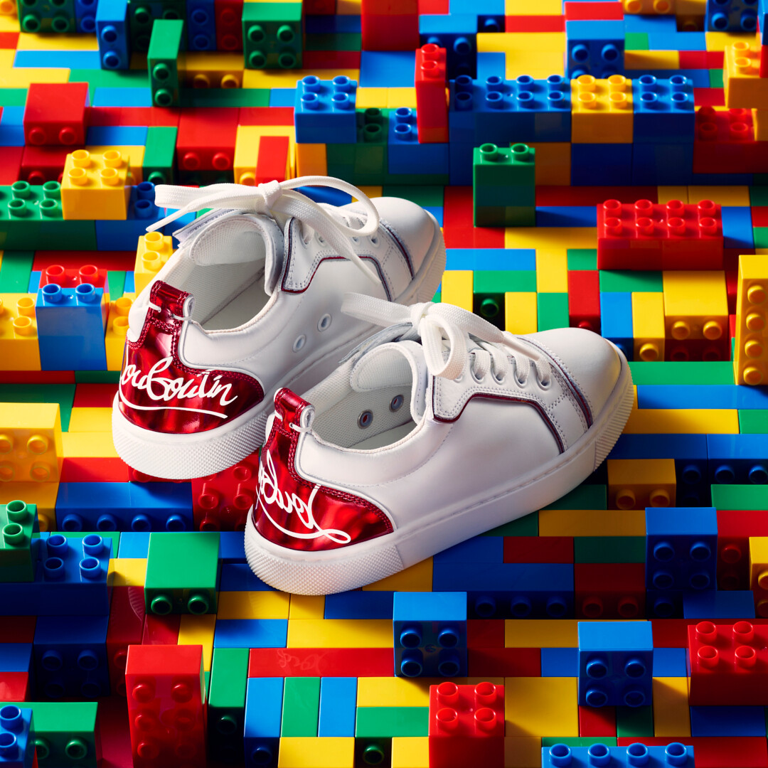 Funnyto - Low-top sneakers - Calf leather - Loubi - Kids