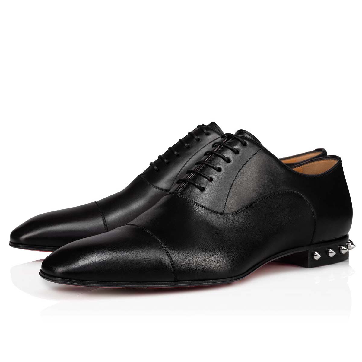 Christian Louboutin Black Greggo Spikes Oxfords