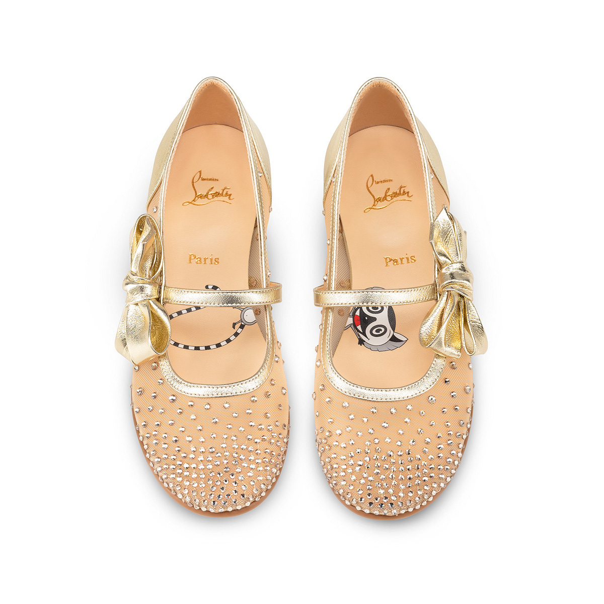 Christian Louboutin Kids Melodie Strass Ballet Flats