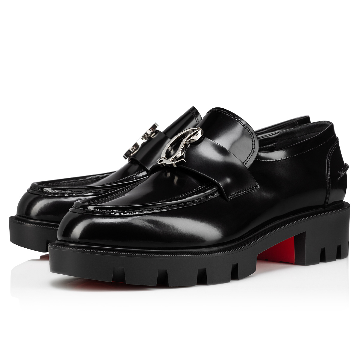 Black Leather loafers Moschino - Vitkac Canada