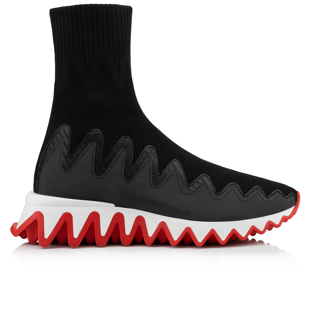 Christian Louboutin Spike Sock Sneakers in Red