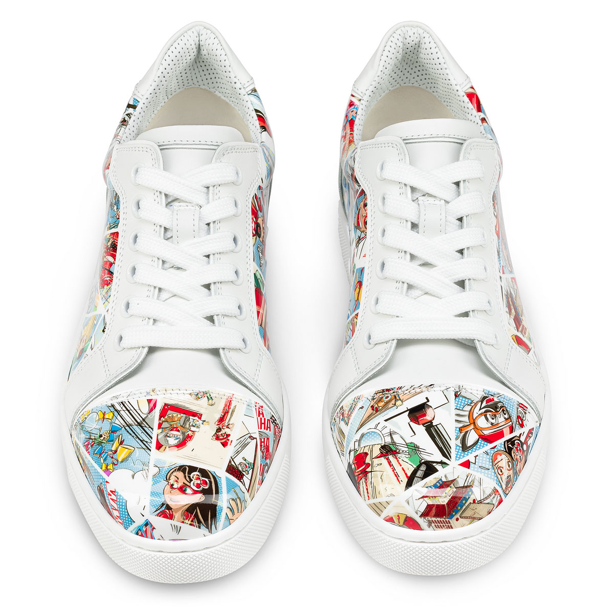 Christian Louboutin FUN LOUIS Comic Patent Leather High Top Sneakers Shoes  $1095