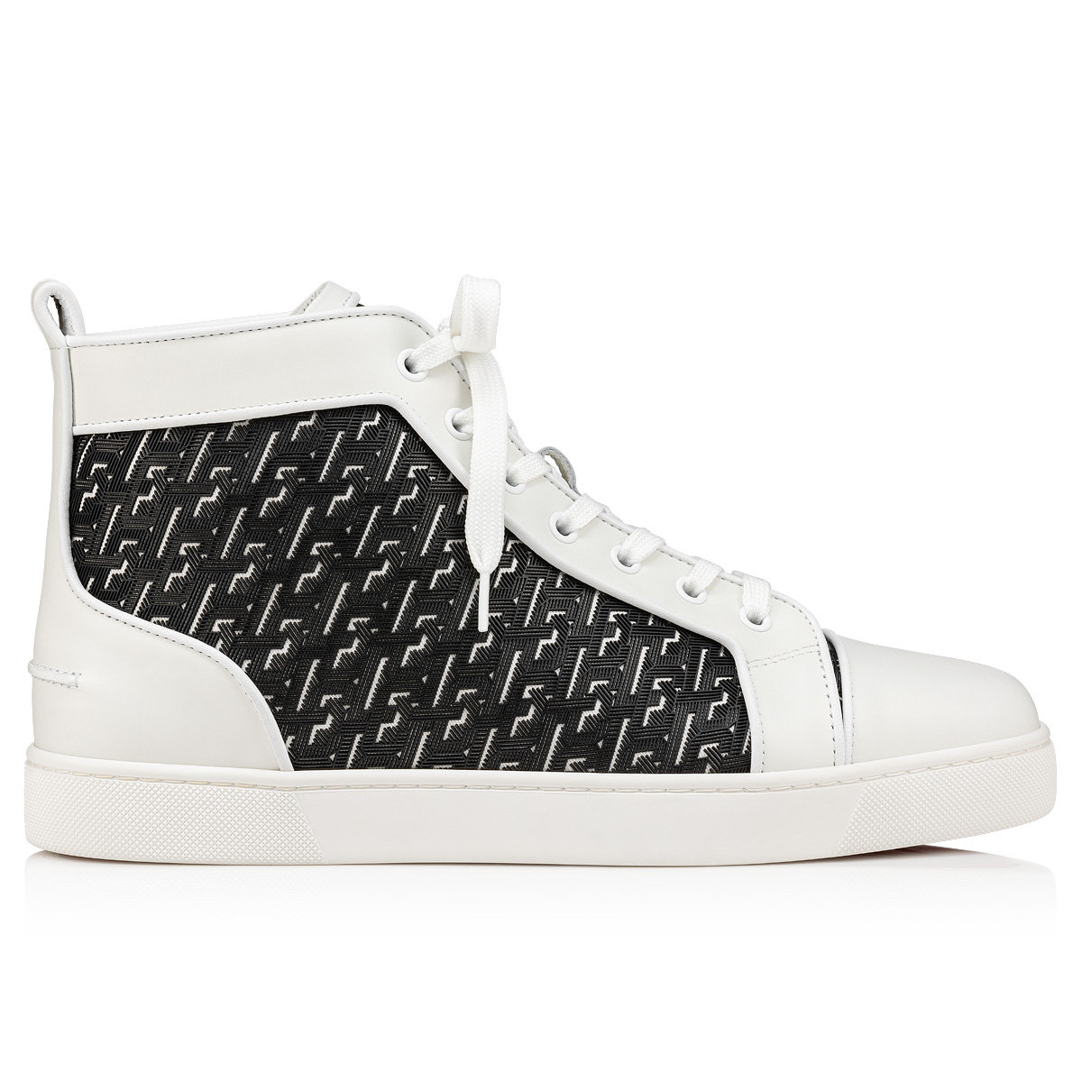 Christian Louboutin Men's Louis Leather High-Top Sneakers - White - Size 9.5