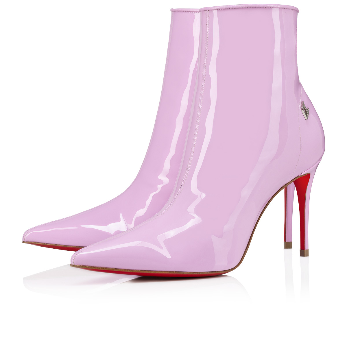 Pair Of Pink Christian Louboutin 'lassodita' Boots