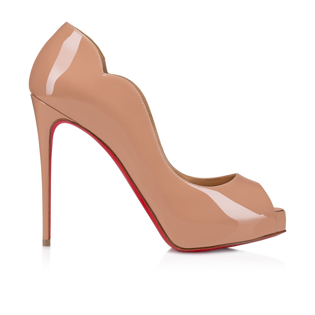 Hot Chick Alta - 120 mm Open-toe pumps - Patent calf leather